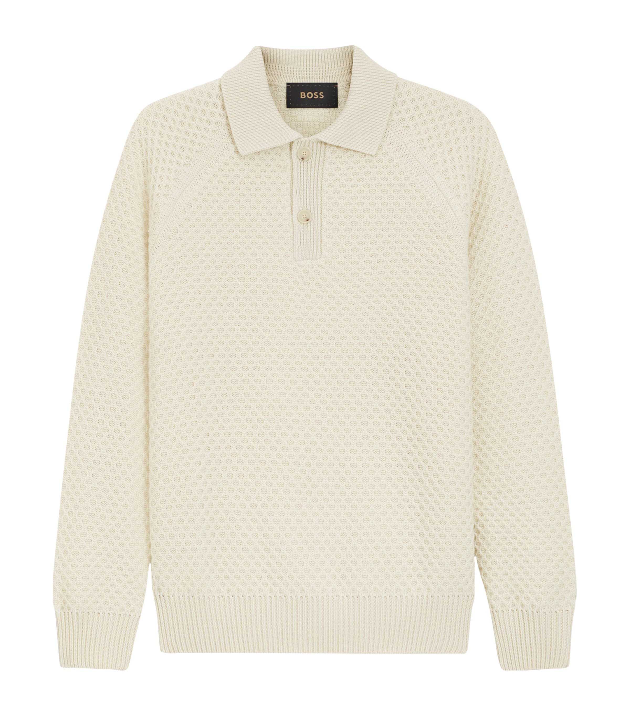 BOSS Mens Cashmere Polo Sweater Image 1