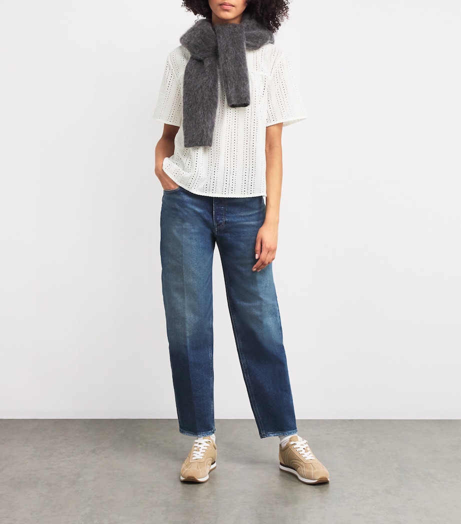 Weekend Max Mara Womens Broderie Anglaise Top White Image 2