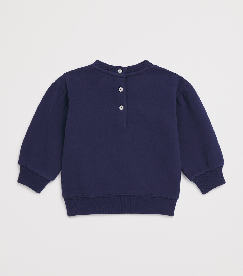 Cotton-Blend Polo Bear Sweatshirt (3-24 Months) NAVY Image 2