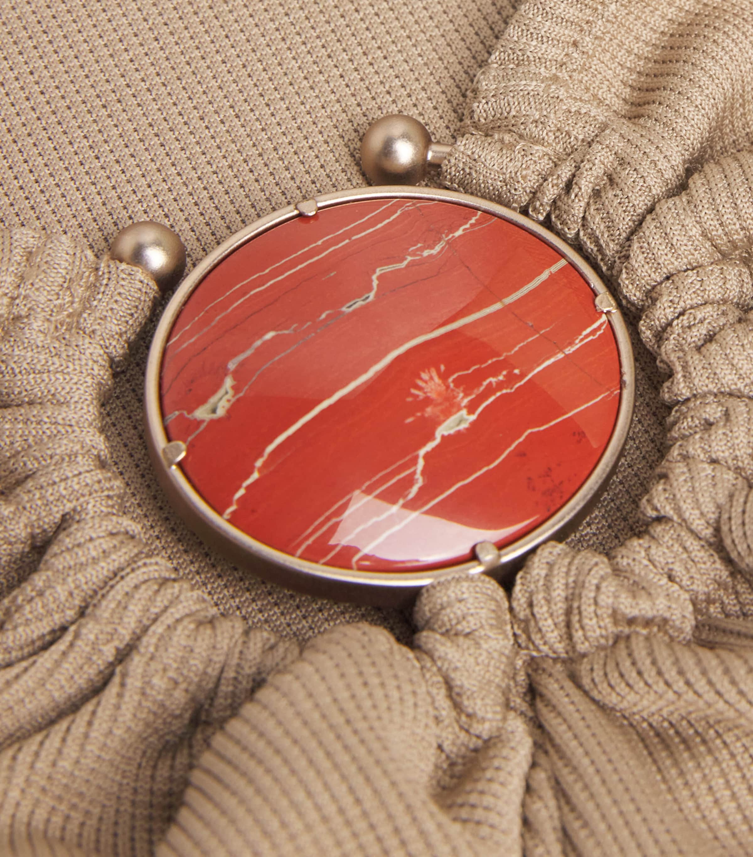 Mineral Stone-Detail Cut-Out Maxi Skirt SAND Image 5