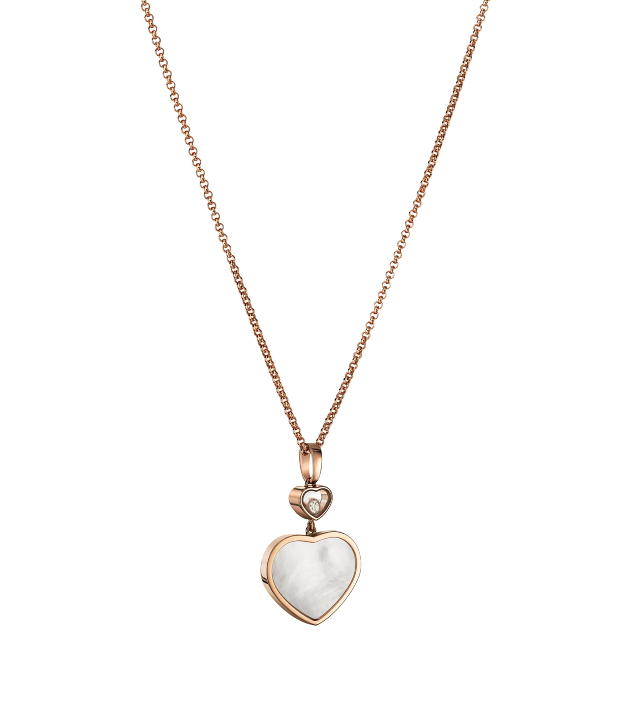 Rose Gold and Diamond Happy Hearts Pendant 18K ROSE GOLD Image 2
