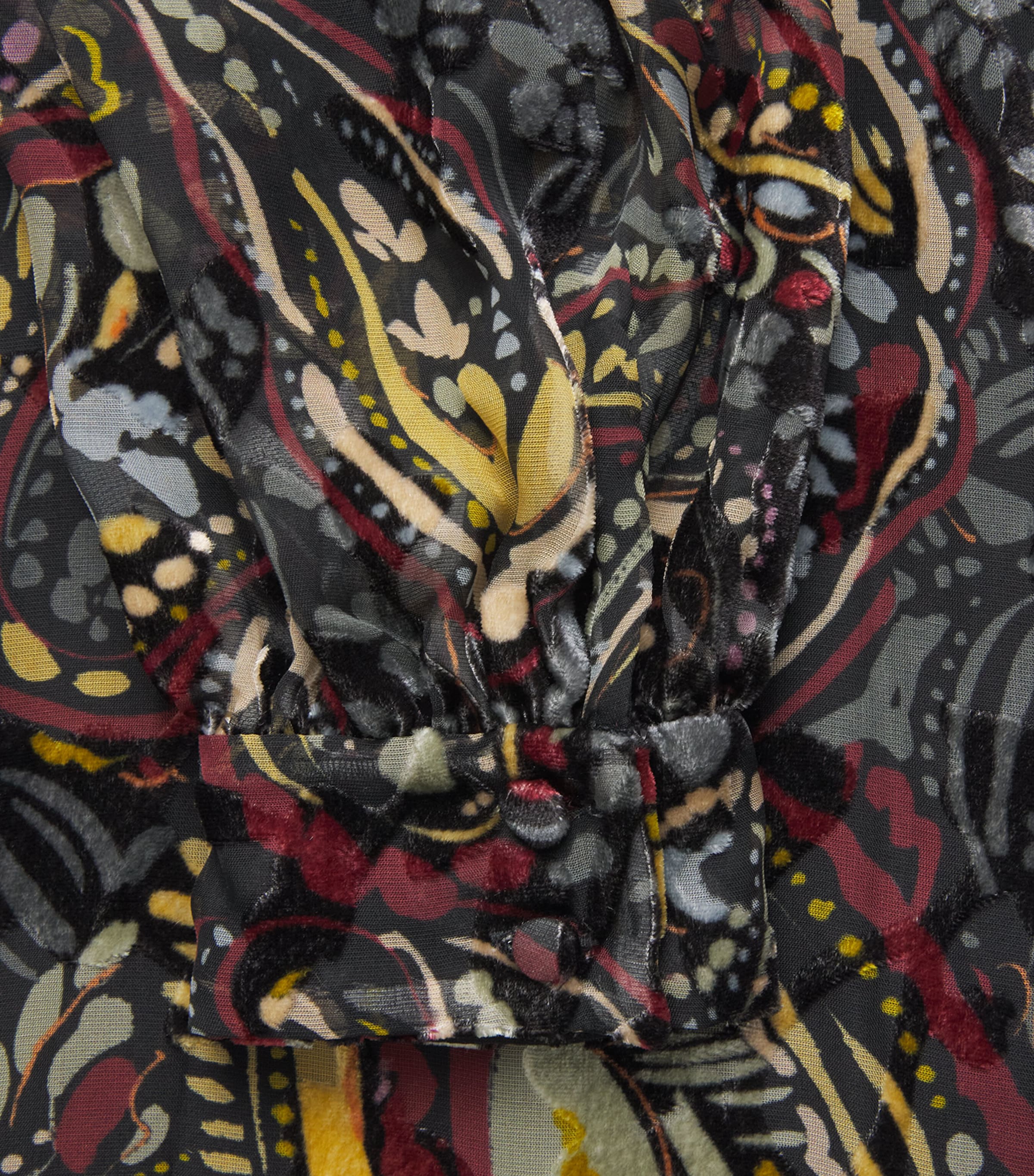 Etro Womens Silk Long-Sleeve Midi Dress Print/black Bs Image 7