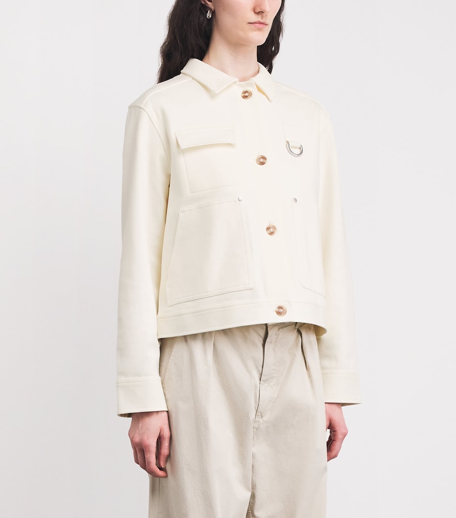 Stretch Cotton-Blend Kirby Overshirt ECRU Image 3