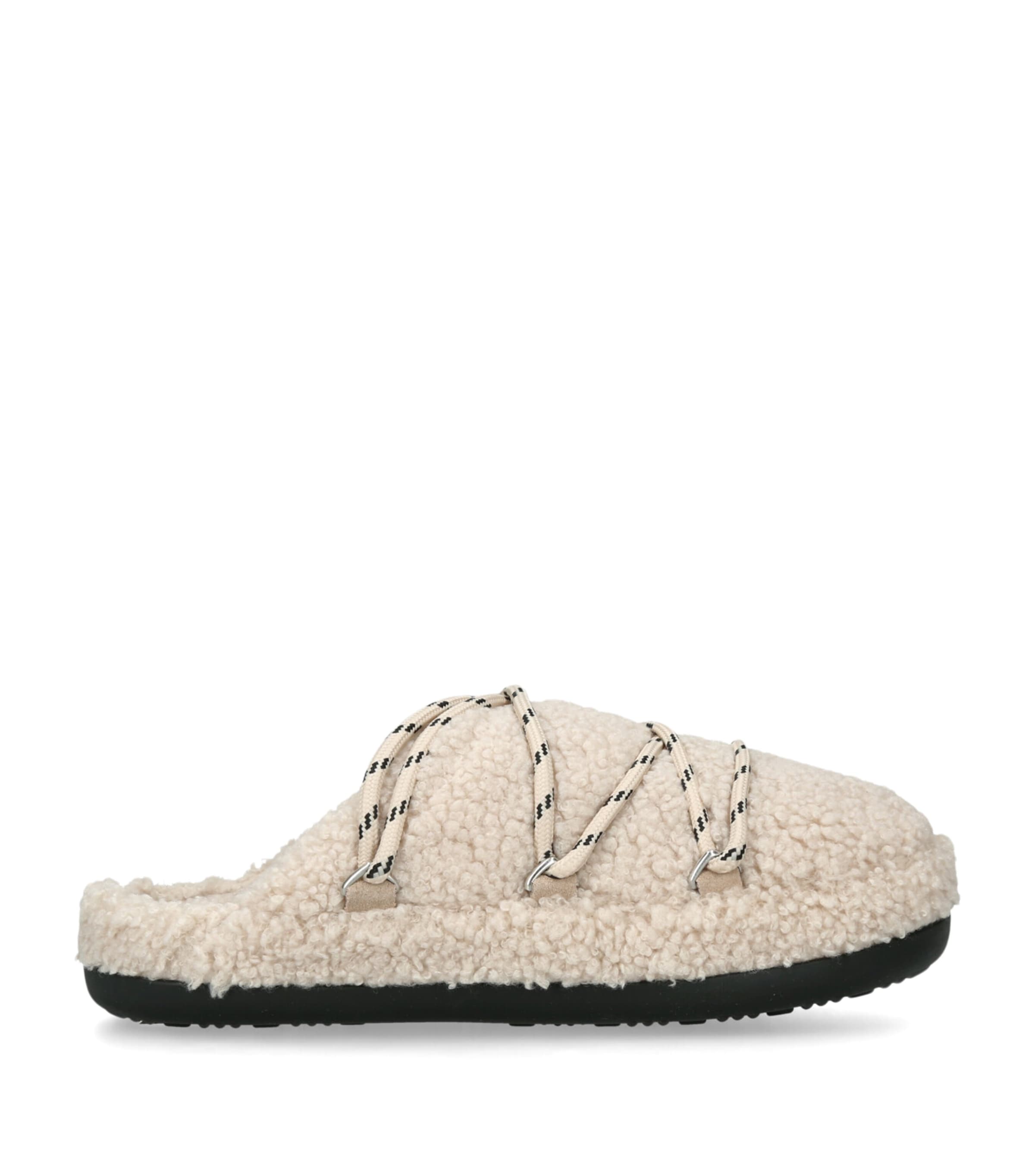 Faux Shearling Teddy Slippers BONE Image 1