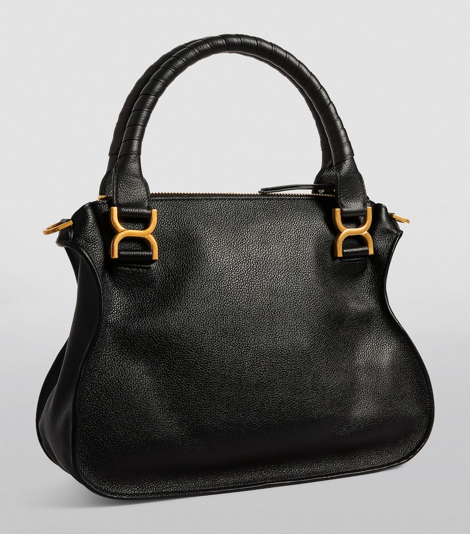 Leather Marcie Top-Handle Bag CARRY BLACK Image 2