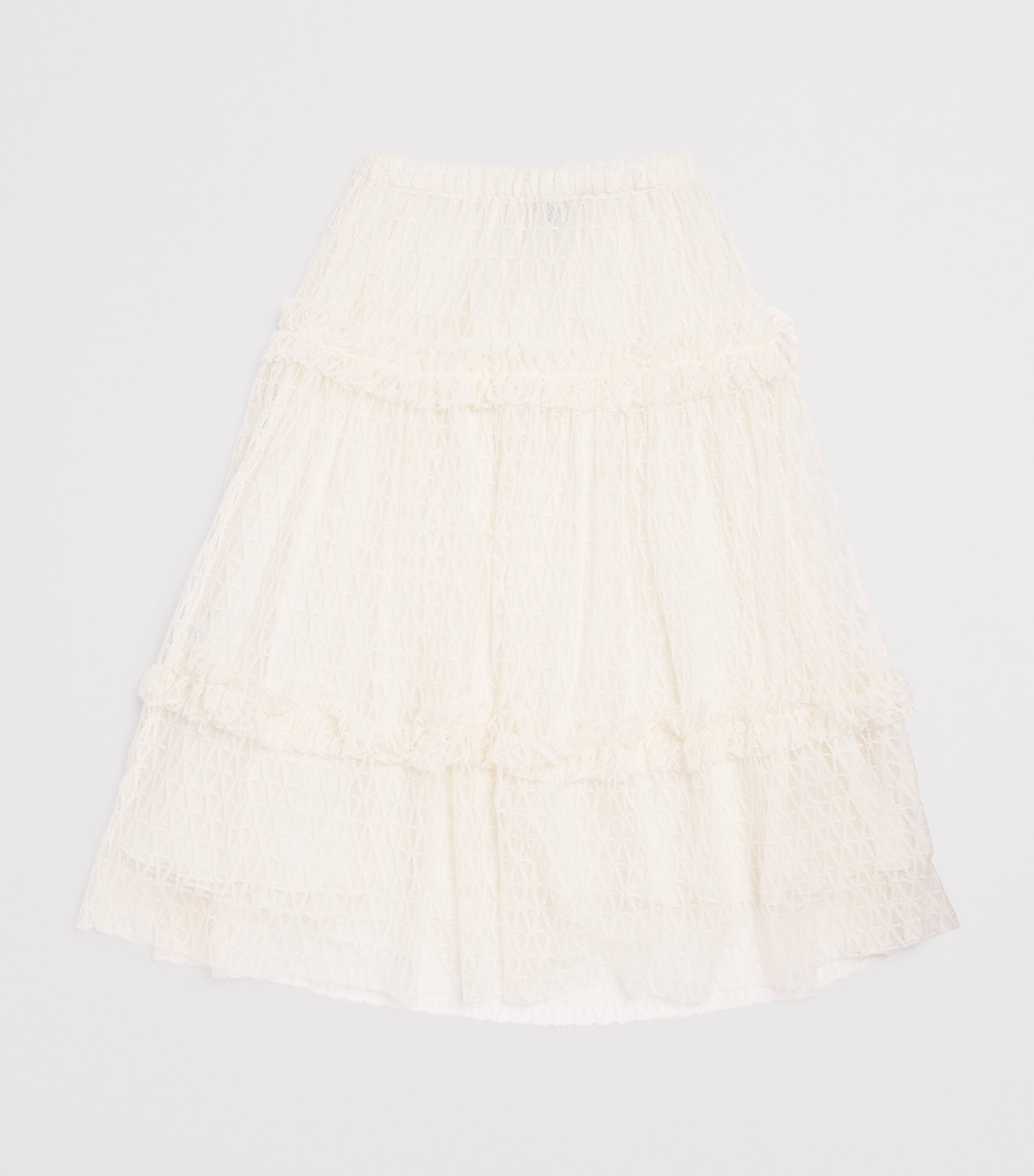 Versace Kids Lace Skirt (6-14 Years) Ivory Image 2