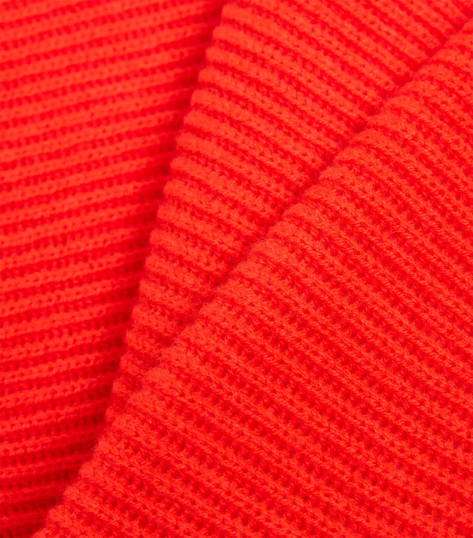 Wool-Cashmere Scarf ORANGE Image 4