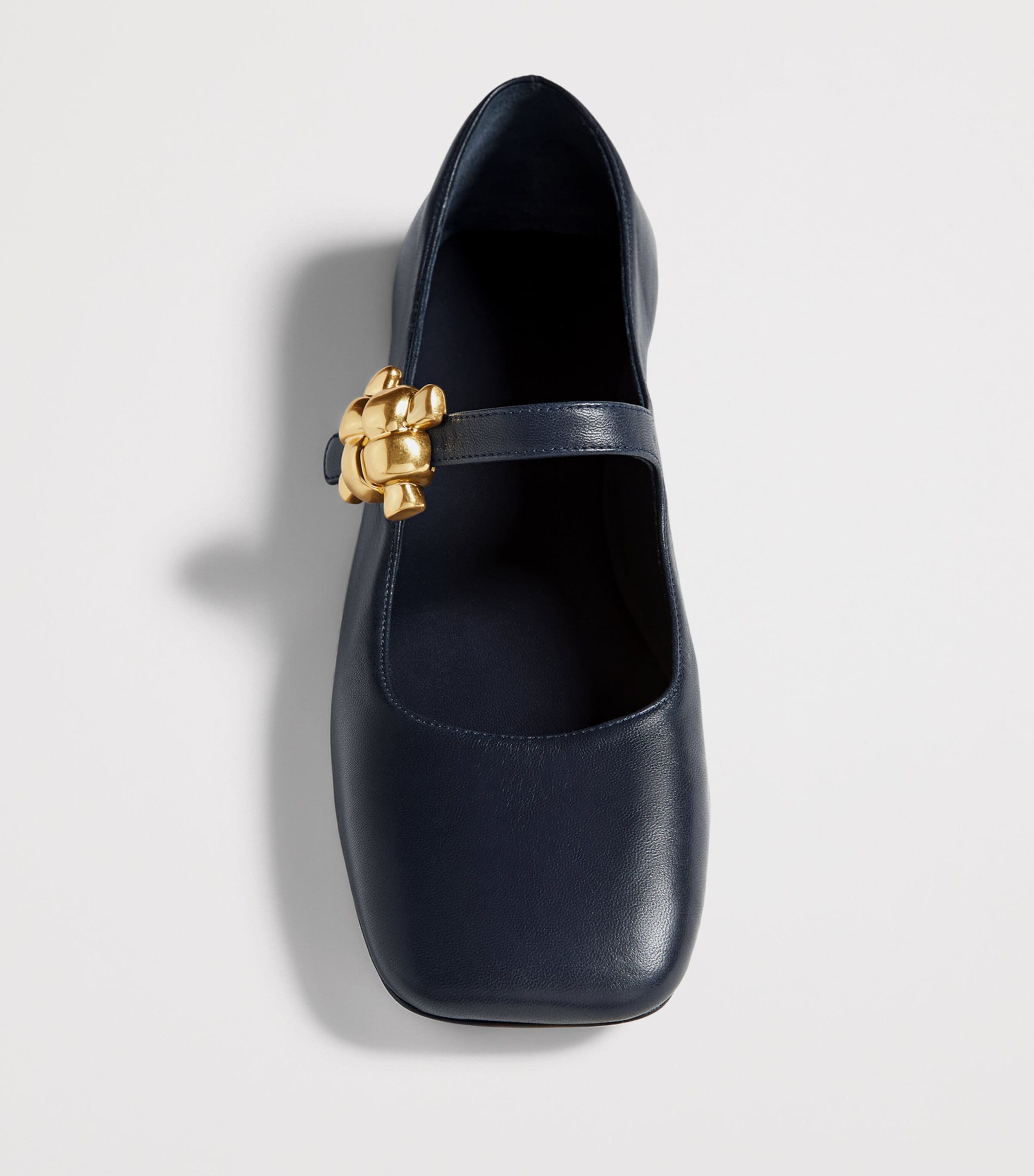 Bottega Veneta Leather Buckle Ballet Flats Image 3
