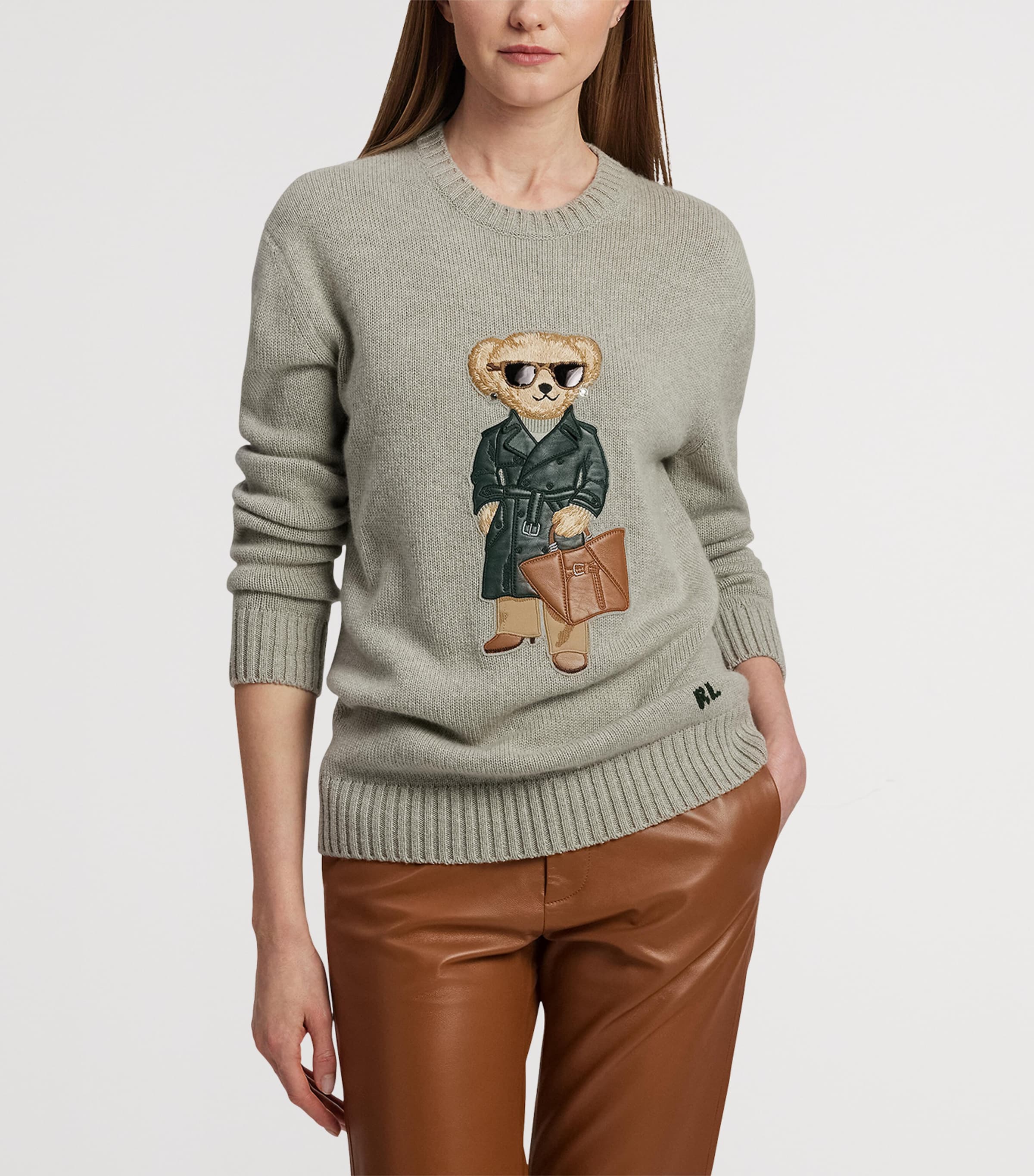 Polo Bear Teddy Jumpers Womens Ralph Lauren Collection Cashmere