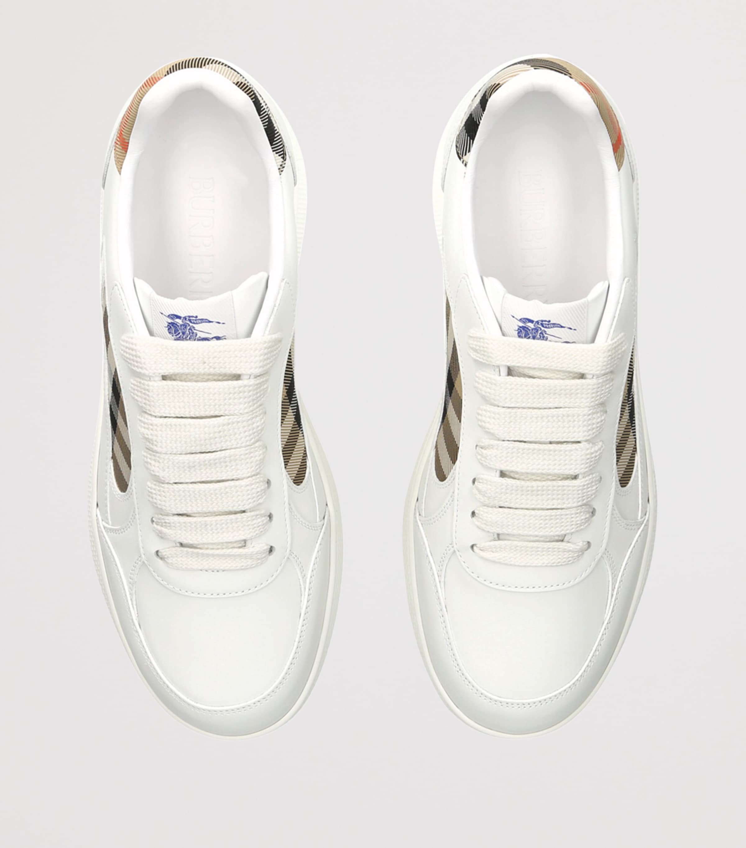 Leather Check Terrace Sneakers WHITE/OTH Image 4