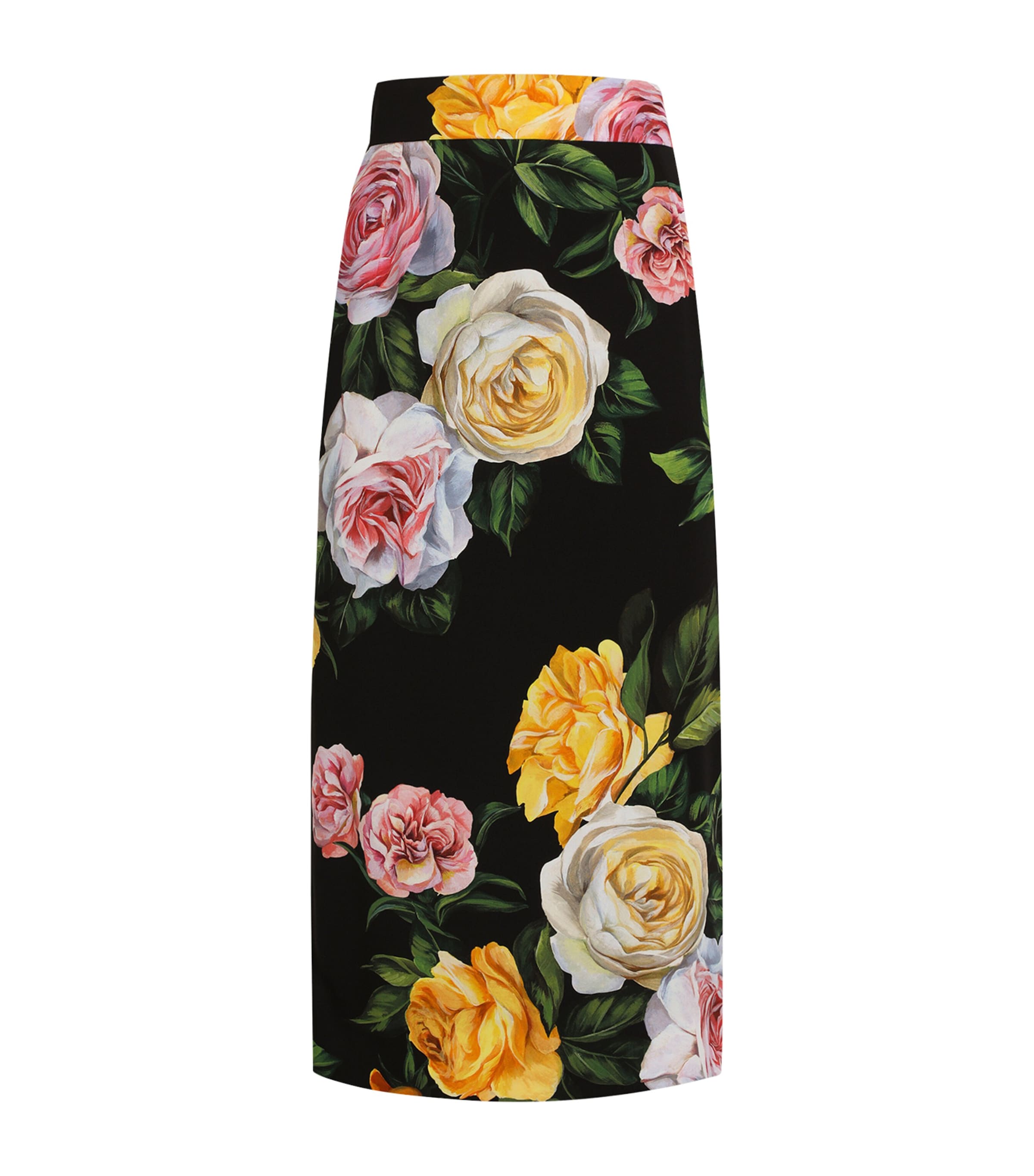 Shop Dolce & Gabbana Floral Print Midi Skirt