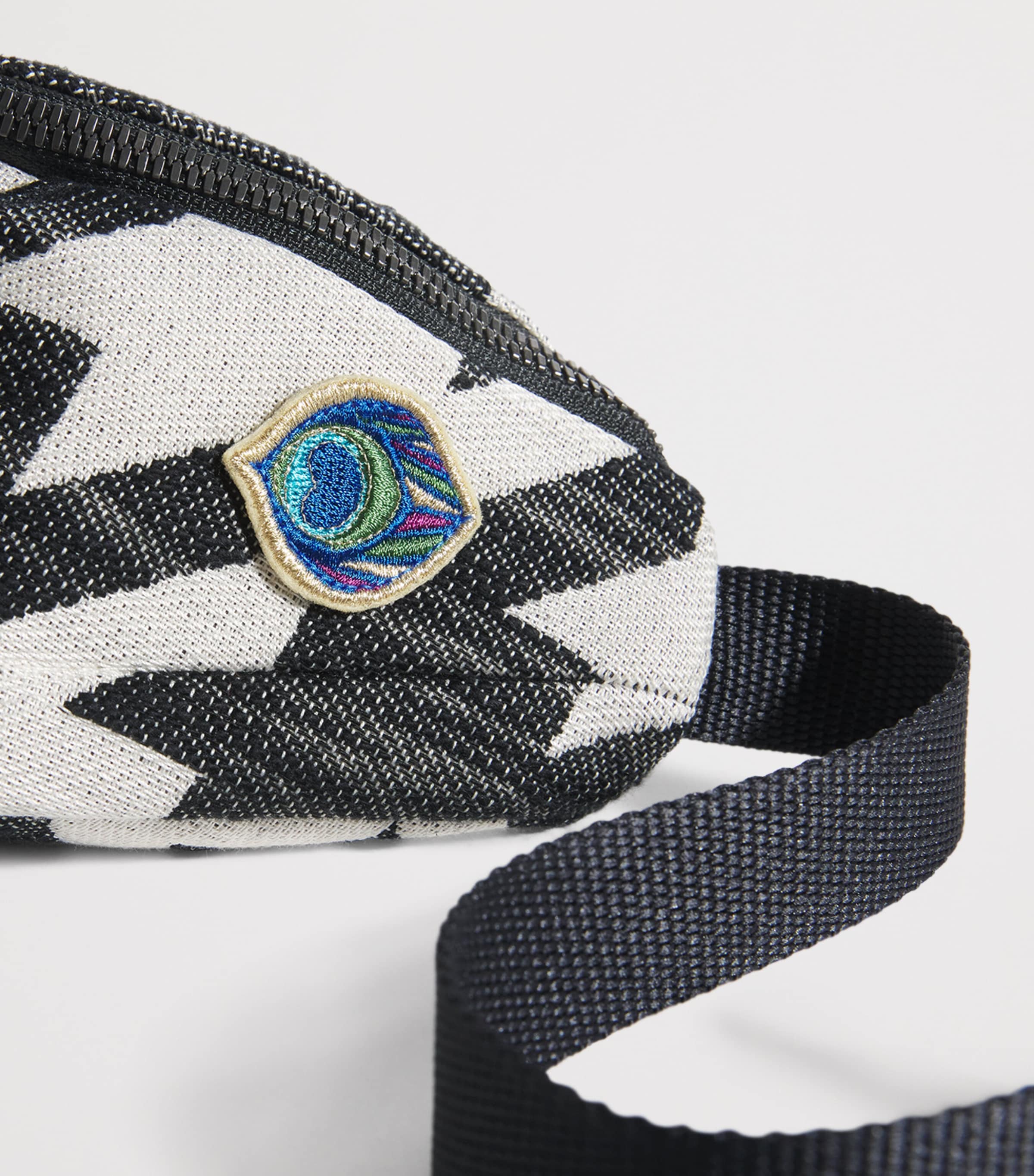 Cotton-Tweed Magic Belt Bag BEIGE+BLACK Image 4