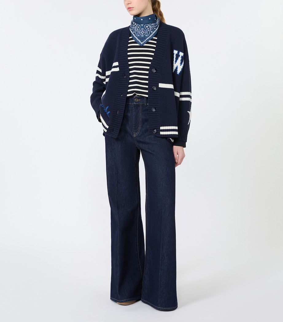 Weekend Max Mara Womens Flared Jeans Navy Image 2
