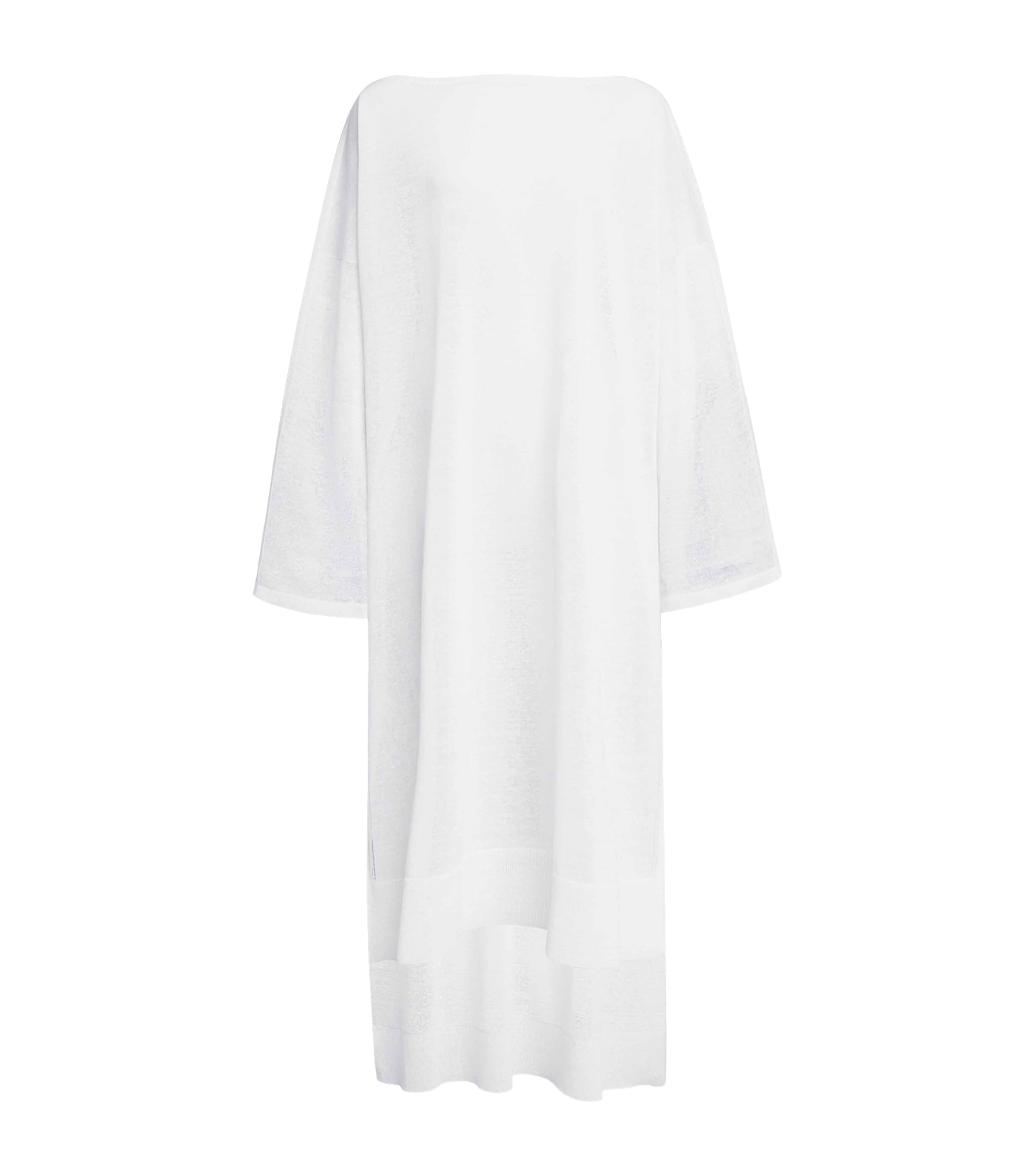 Alaïa Linen-silk Kaftan Dress In White
