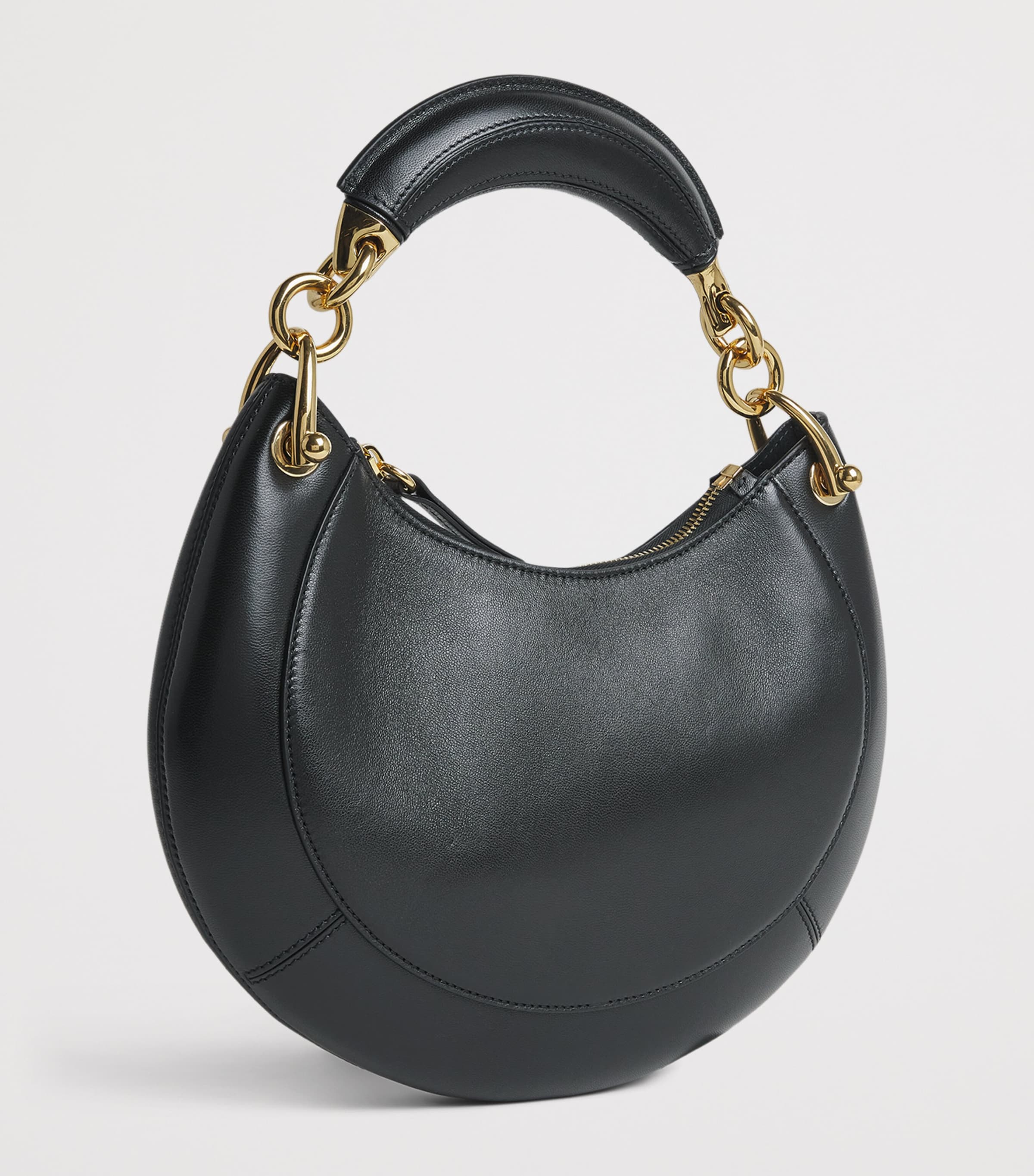 Chloé Small Leather Banana Top-Handle Bag Black Image 2