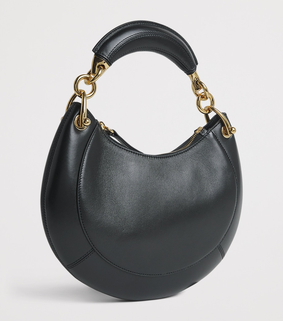 Chloé Small Leather Banana Top-Handle Bag Black Image 2