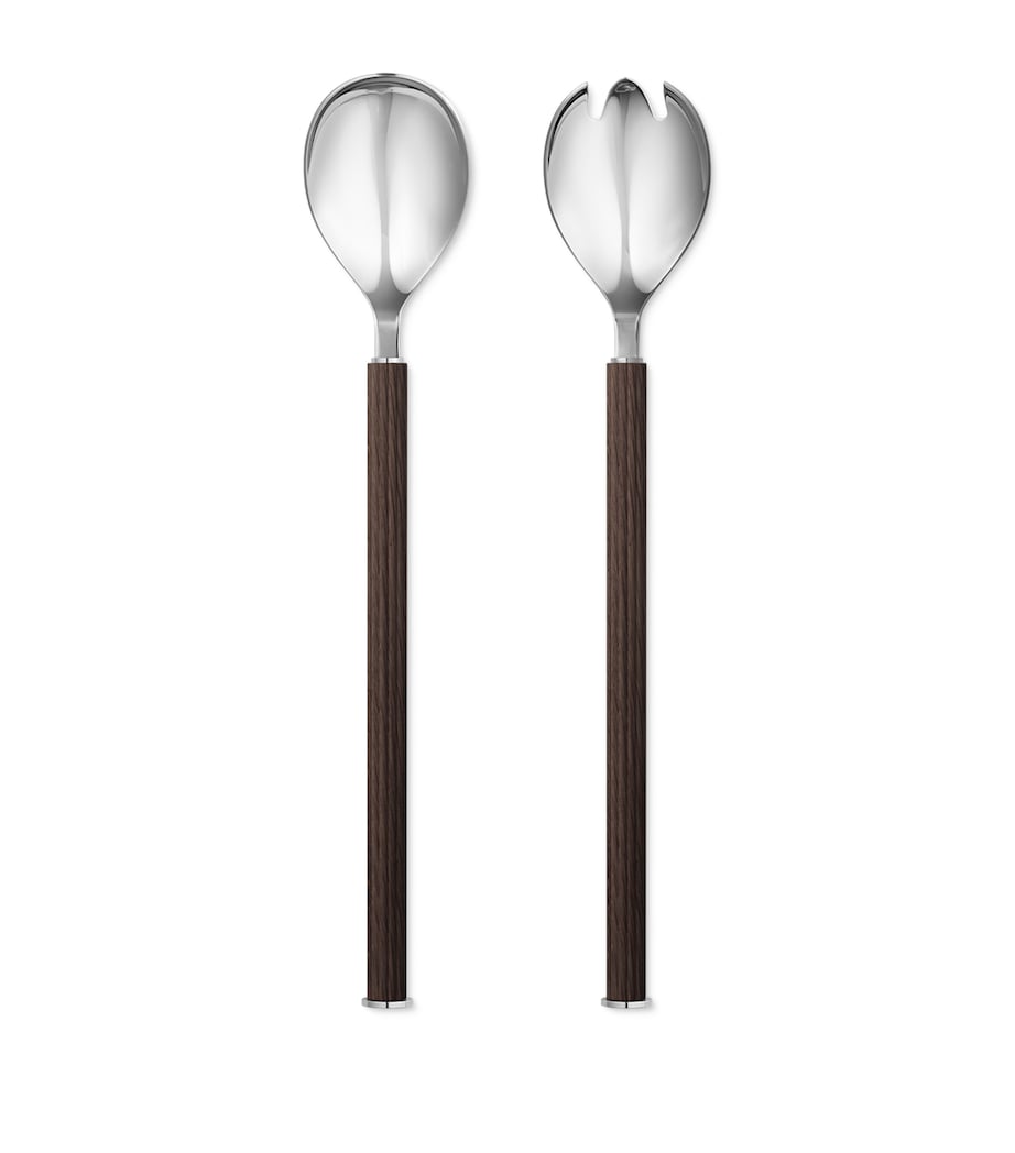 Bernadotte Salad Server Set BROWN Image 1