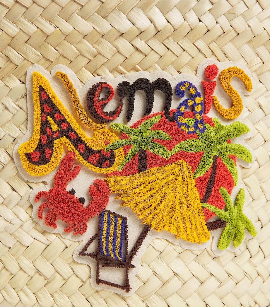 ALEMAIS Womens Embroidered Island Cove Tote Bag Image 6