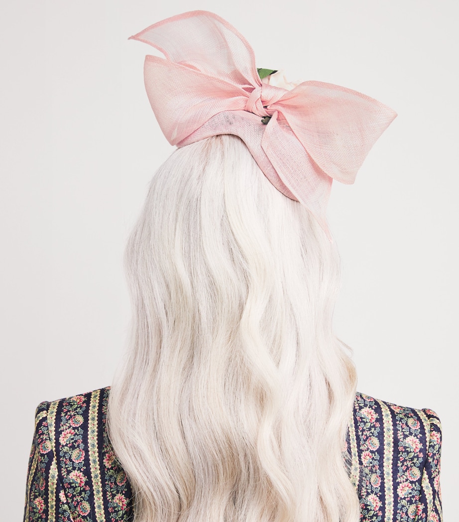 Ribbon-Detail Rose Fascinator PALE PINK TONE ROSES Image 3
