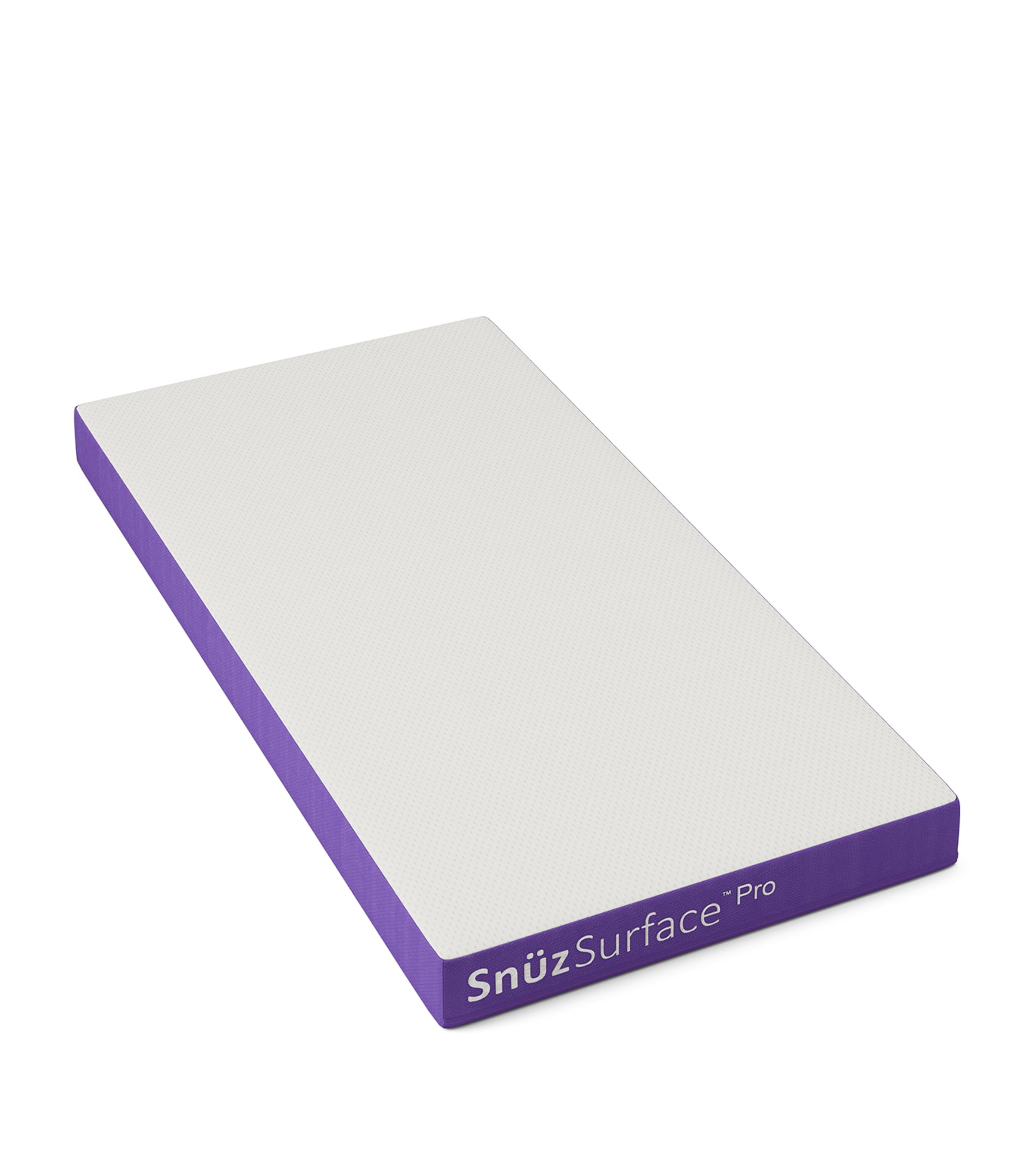SnuzSurface Pro Cot Bed Mattress WHITE/ PURPLE Image 1