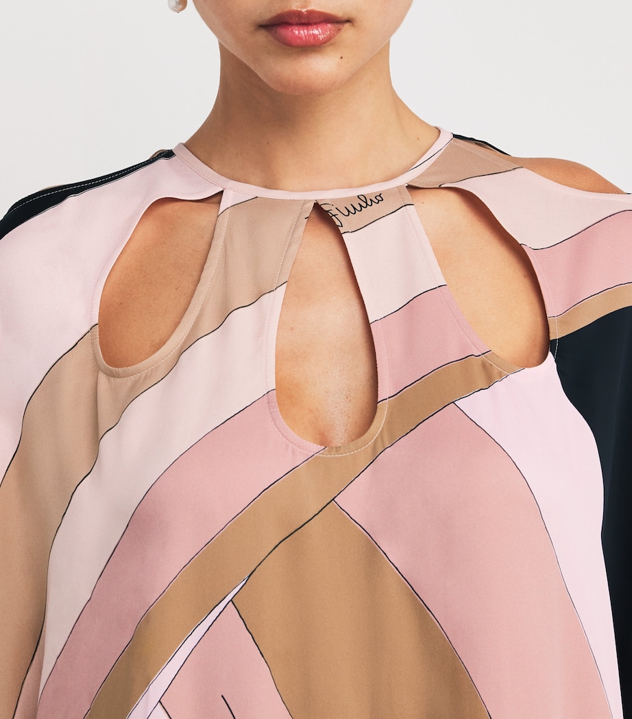 Iride Print Maxi Kaftan 048 NUDE Image 4