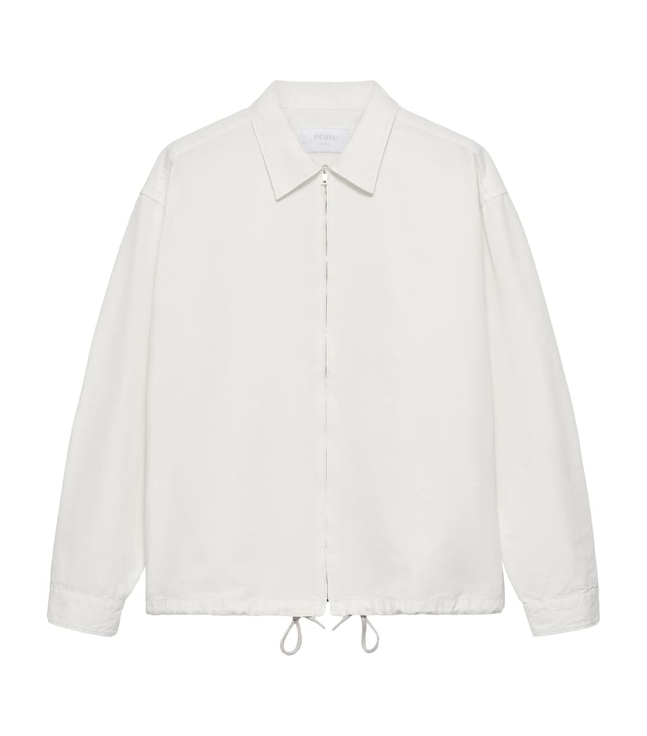 Prada Mens Cotton Blouson Field Jacket Neutral Image 1
