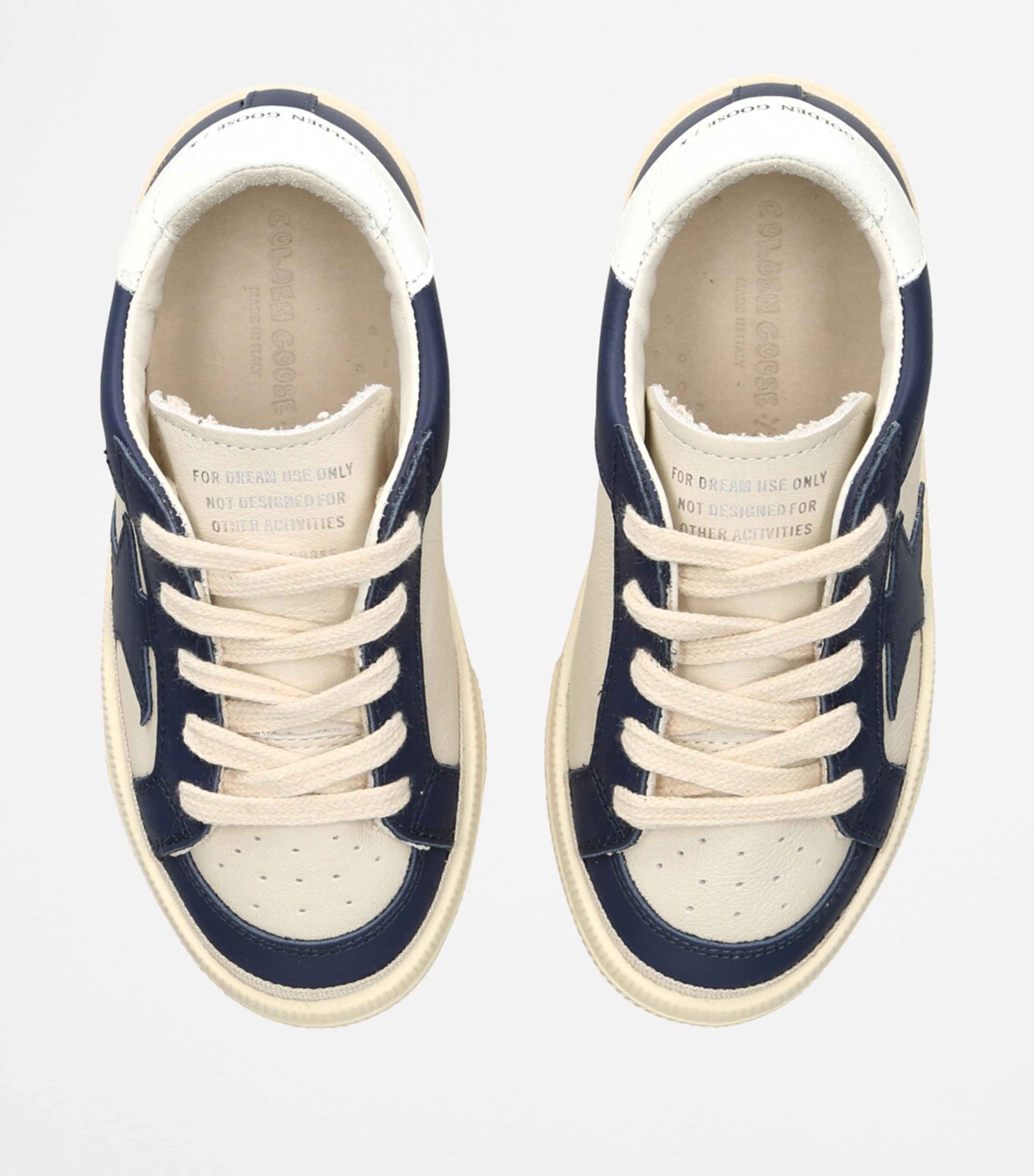 Leather May Sneakers WHITE/NAVY Image 4