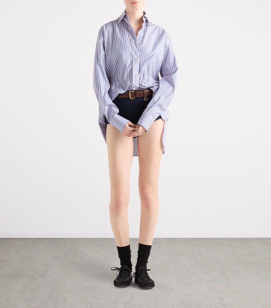 Prada Womens Cotton Poplin Striped Shirt Image 2