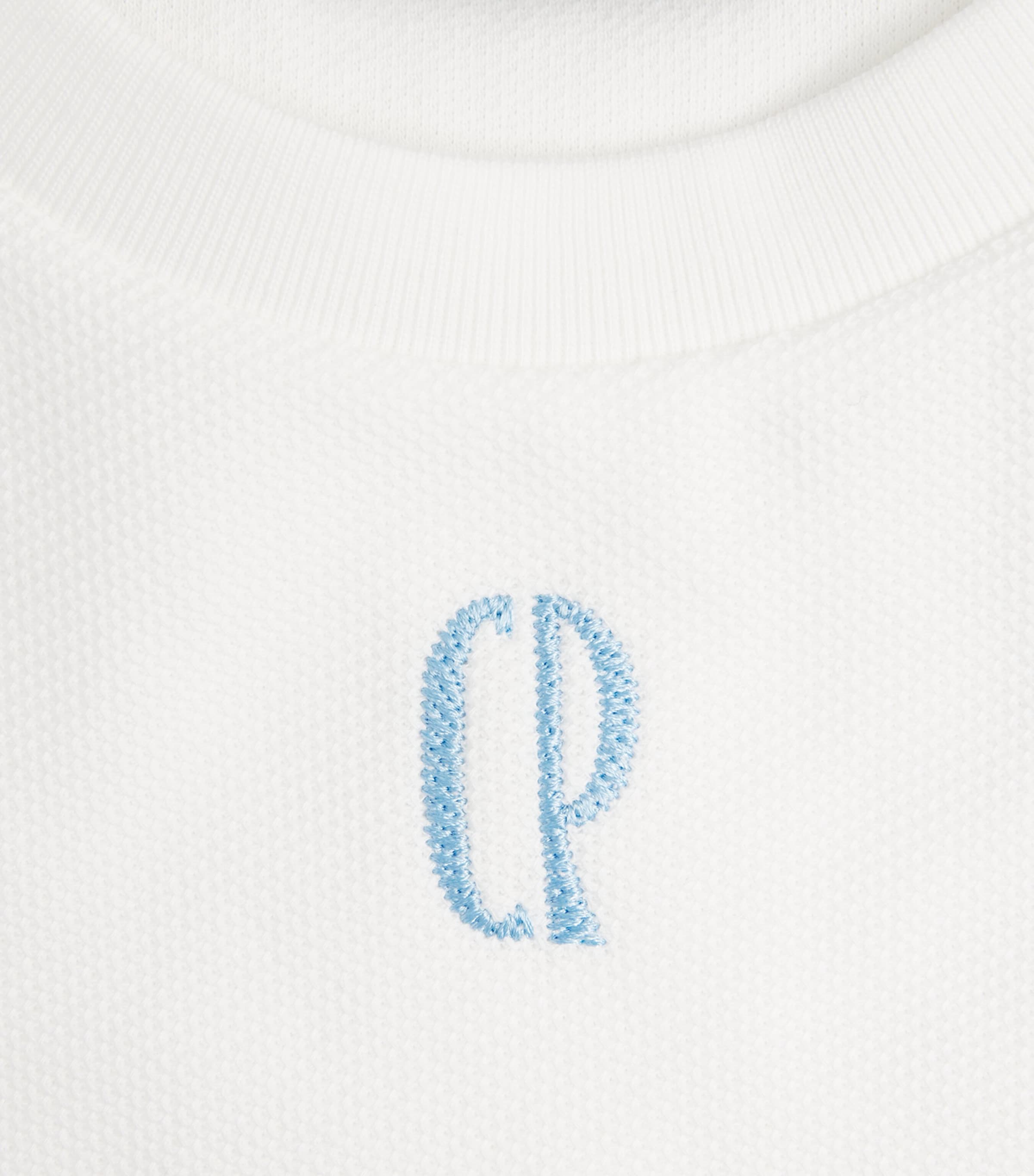 Claudie Pierlot Womens Cotton Piqué Embroidered T-Shirt Ecru Image 6