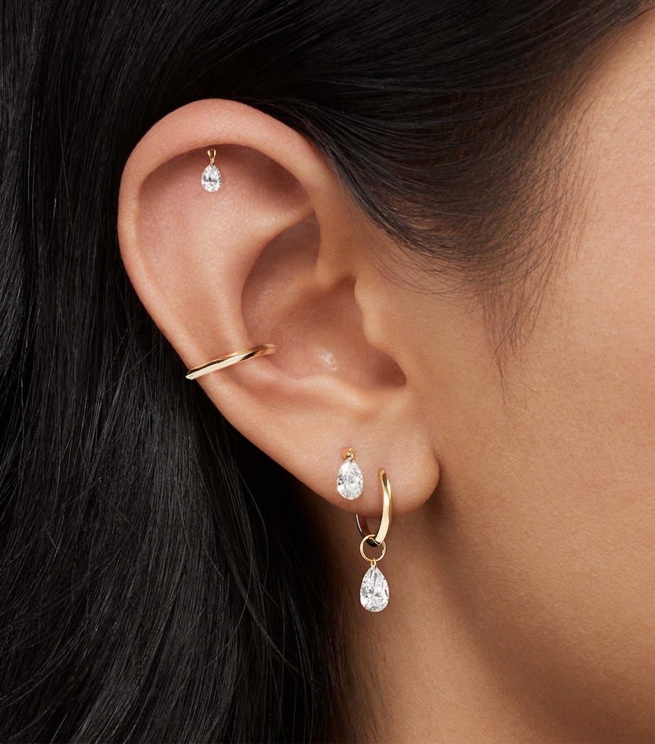 Pear Floating Diamond Charm (7mm) ROSE GOLD Image 2