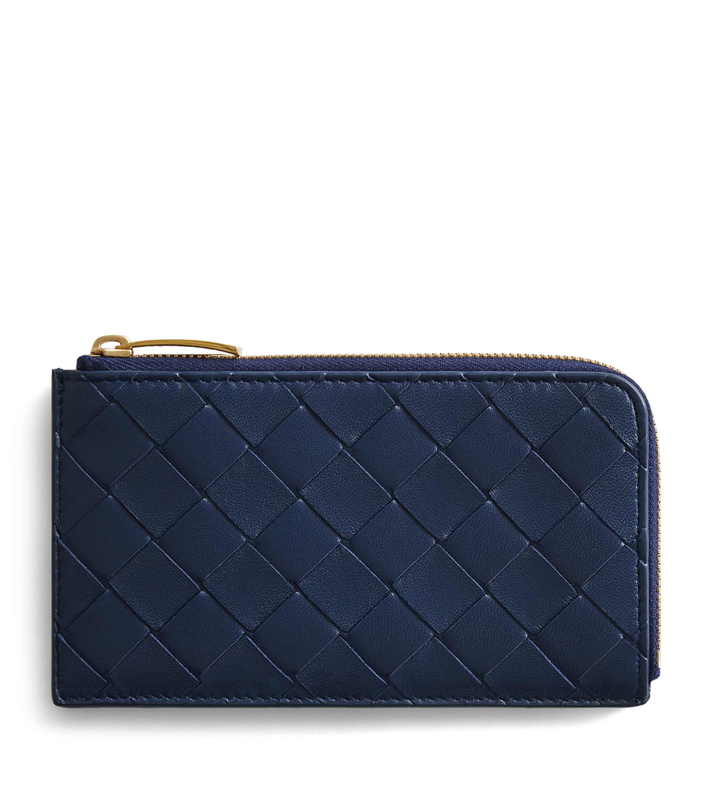 Bottega Veneta Leather Intrecciato L-Zip Card Holder Image 1