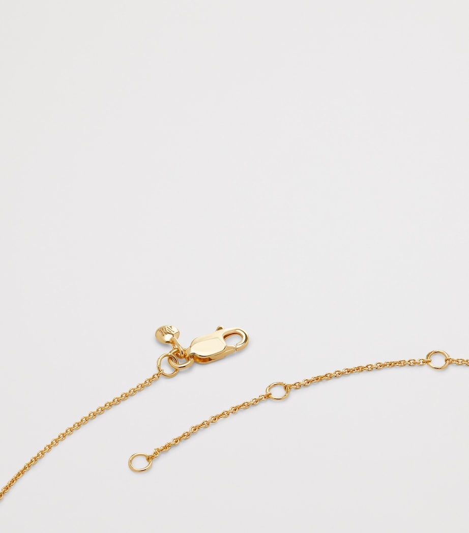 Monica Vinader Gold Vermeil and Peridot August Birthstone Necklace Gold Vermeil Image 6