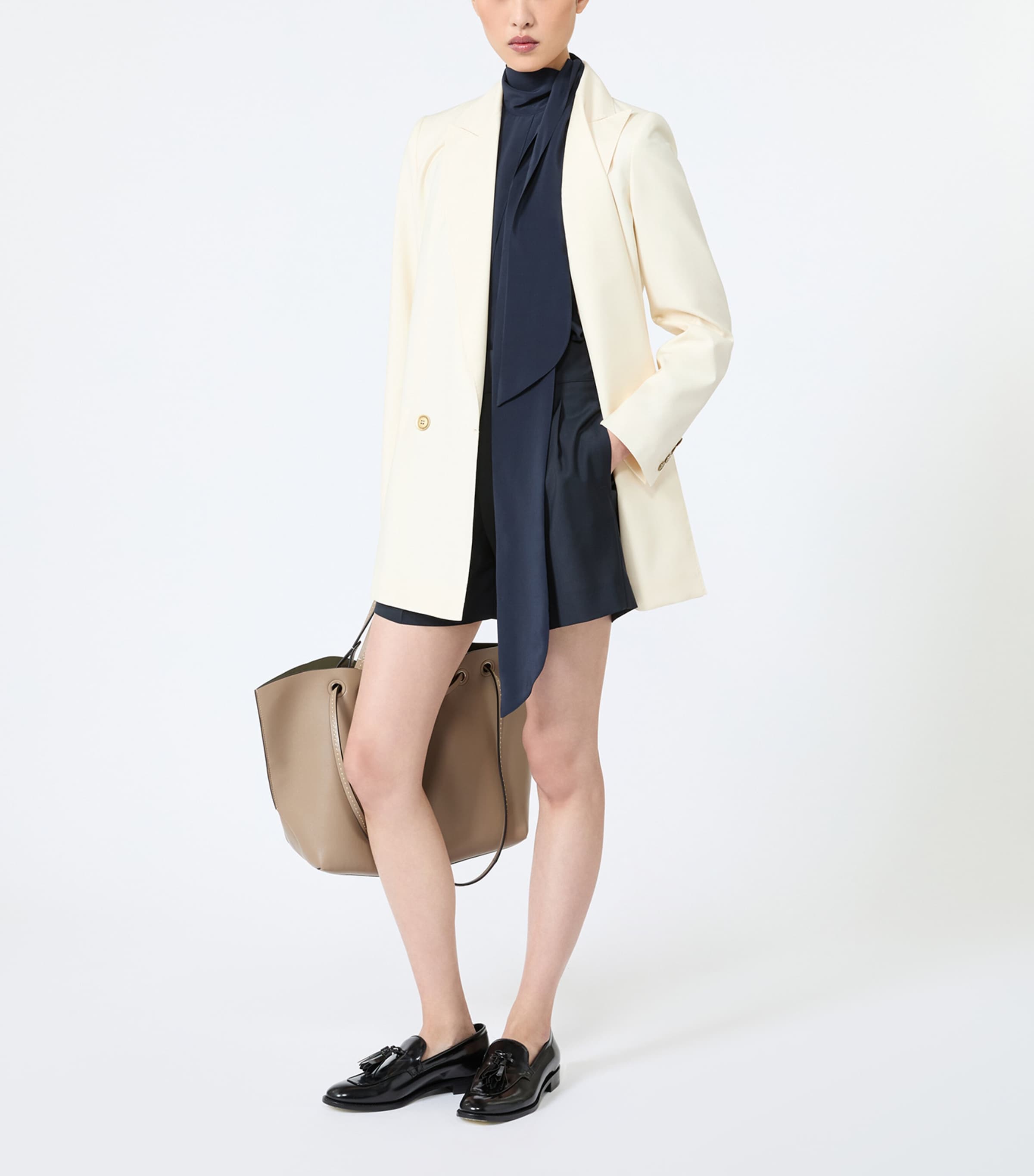 Max Mara Womens Virgin Wool Blazer Ivory Image 2
