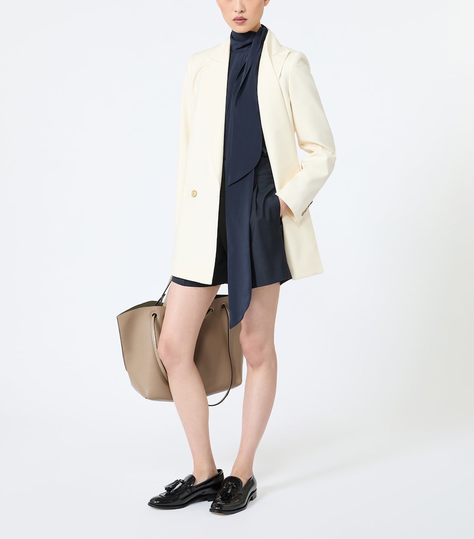 Max Mara Womens Virgin Wool Blazer Ivory Image 2