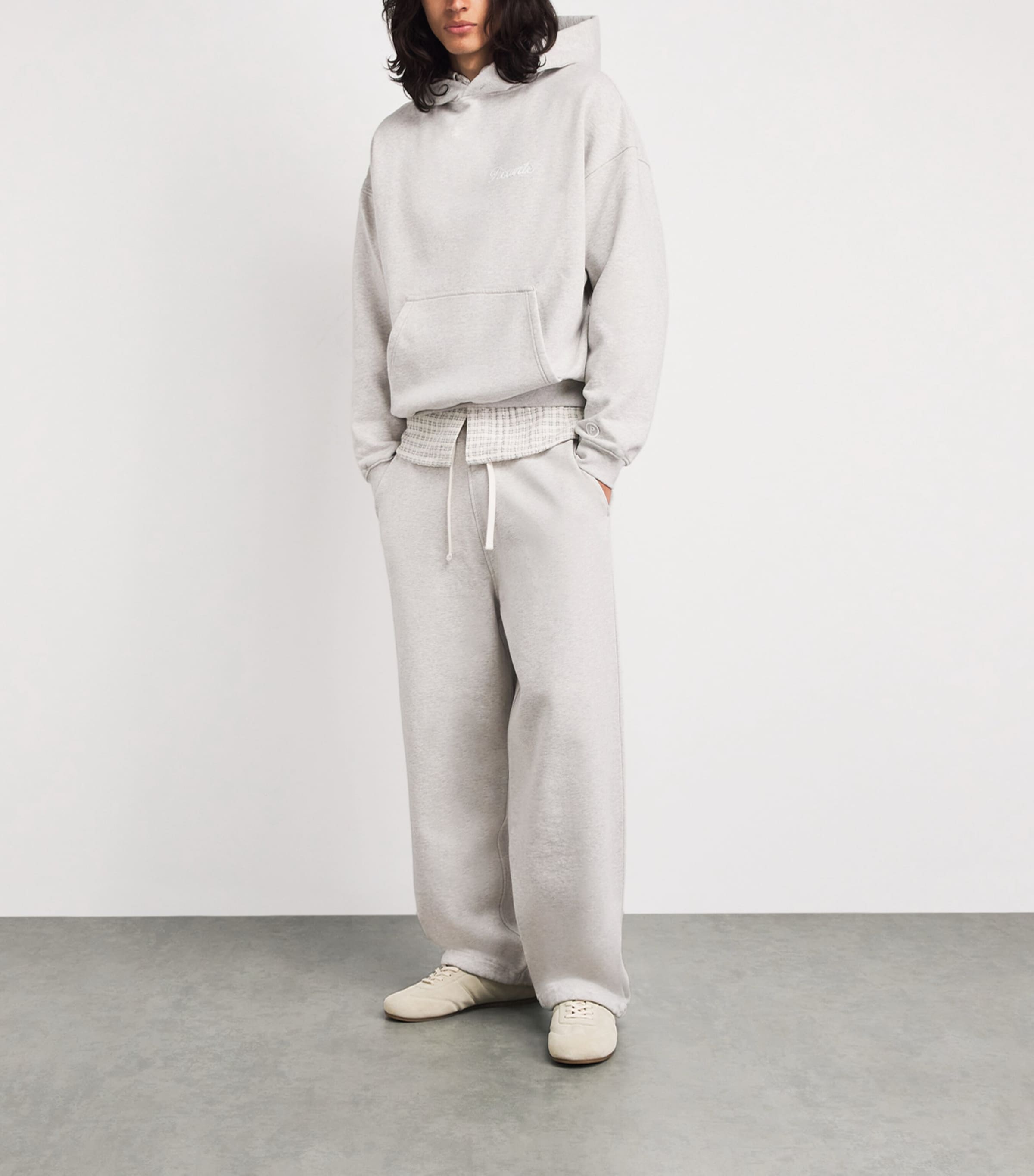 Picante Mens Organic Cotton Everyday Sweatpants Grey Marl Image 2