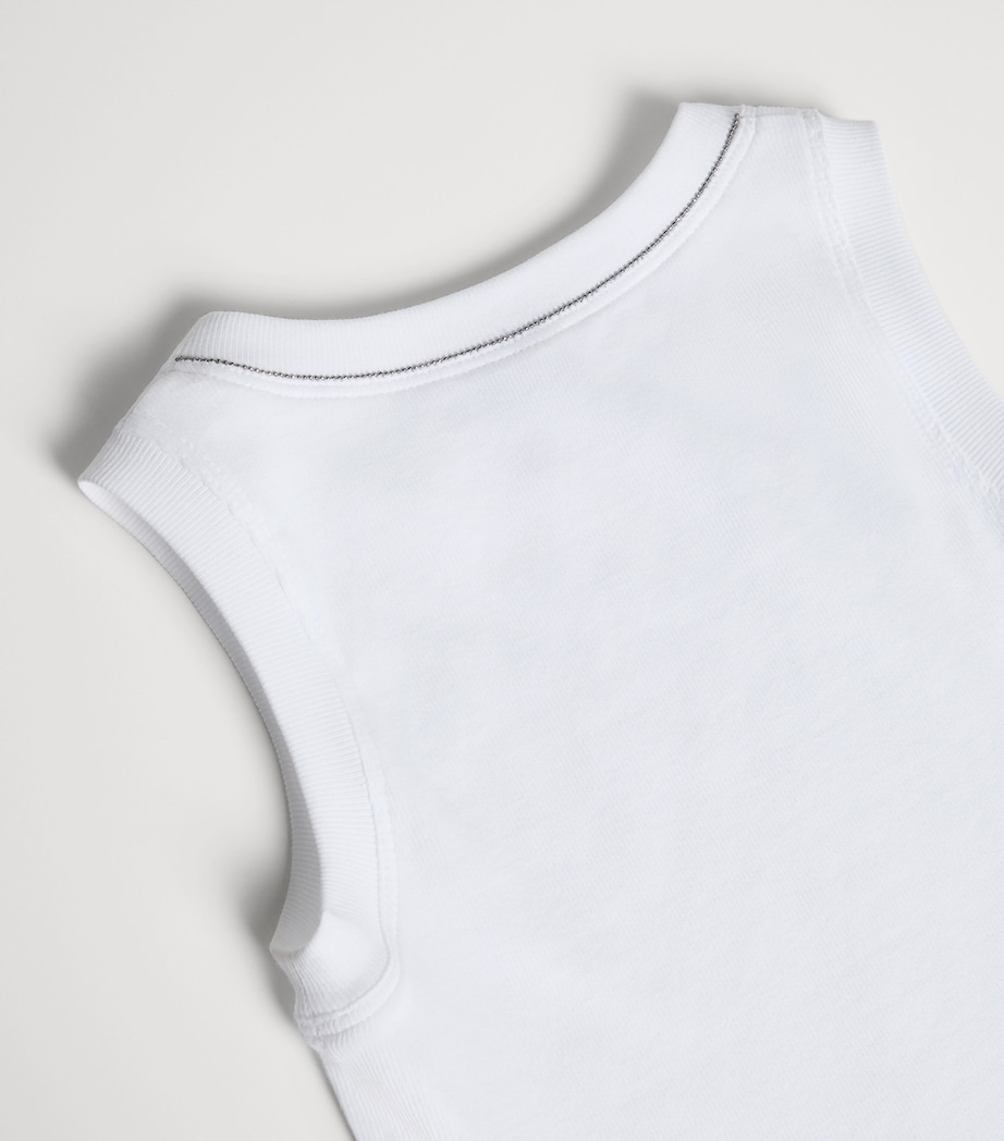 Brunello Cucinelli Kids Stretch-Cotton Tank Top (4-6 Years) Image 3