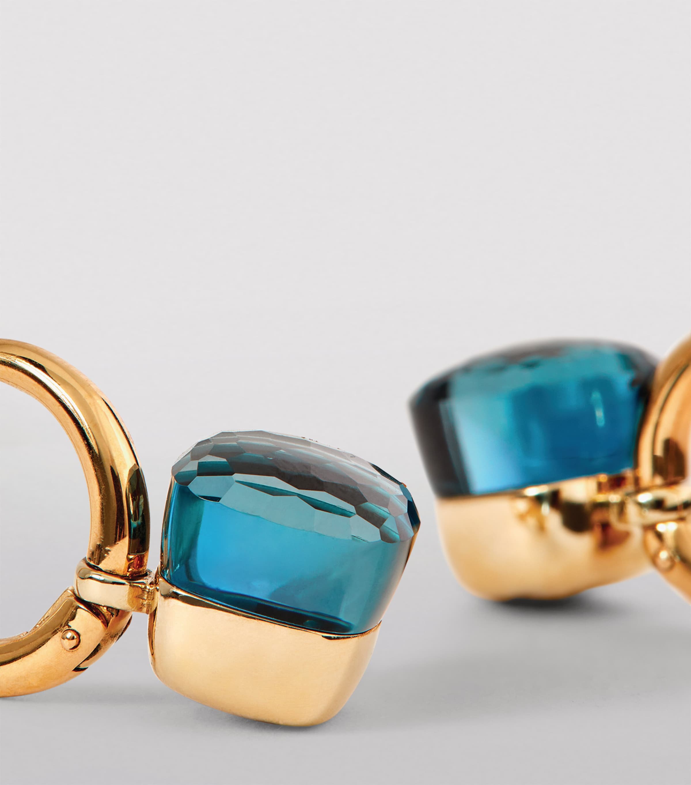 Rose Gold and Topaz Petit Nudo Drop Earrings 000TL Image 5