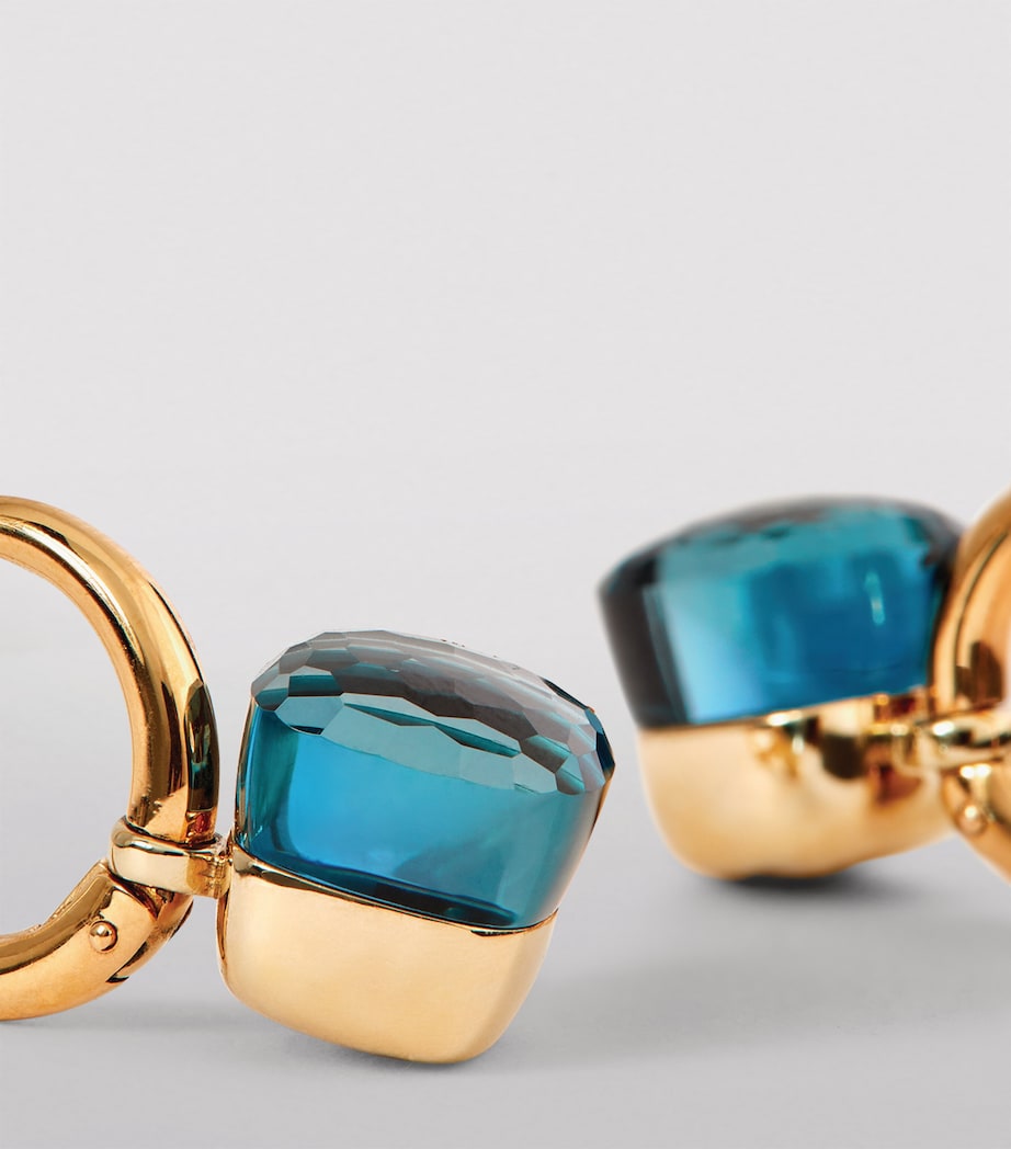 Rose Gold and Topaz Petit Nudo Drop Earrings 000TL Image 5