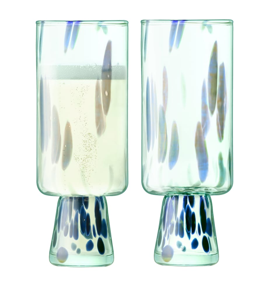 LSA International Sea Glass Flute Blue Image 1