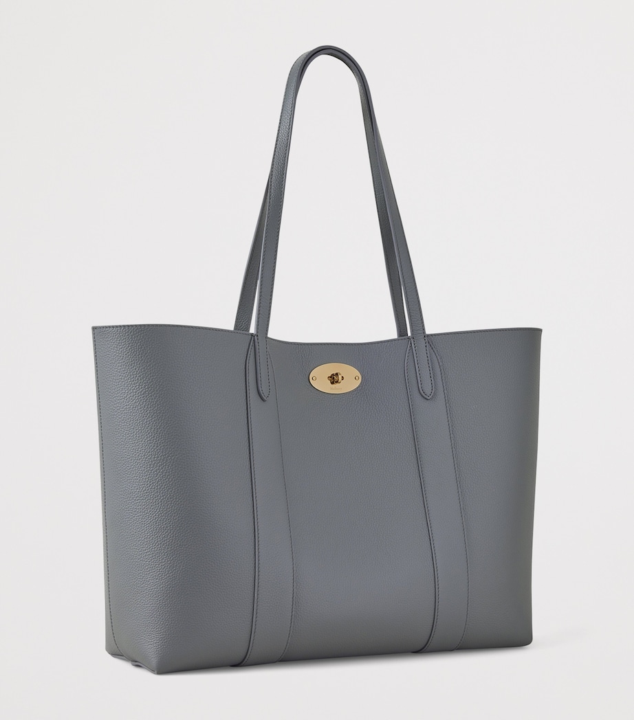 Mulberry Small Leather Bayswater Tote Bag Foggy Grey Image 3