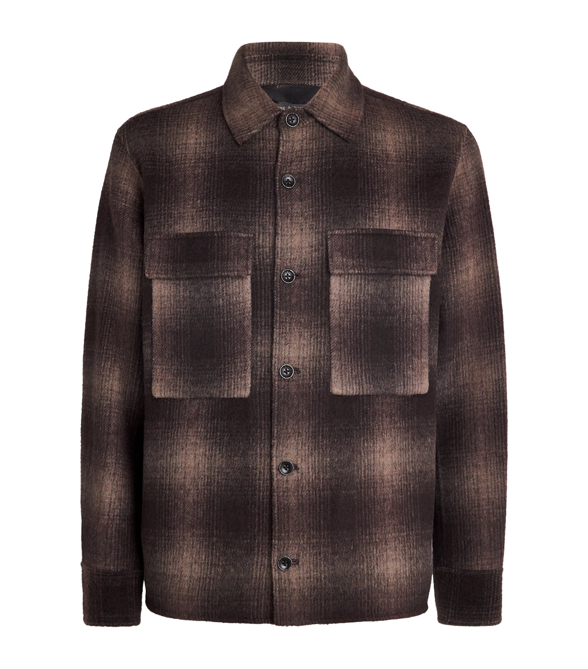 Rag & Bone Wool-blend Austin Check Jacket In Brown