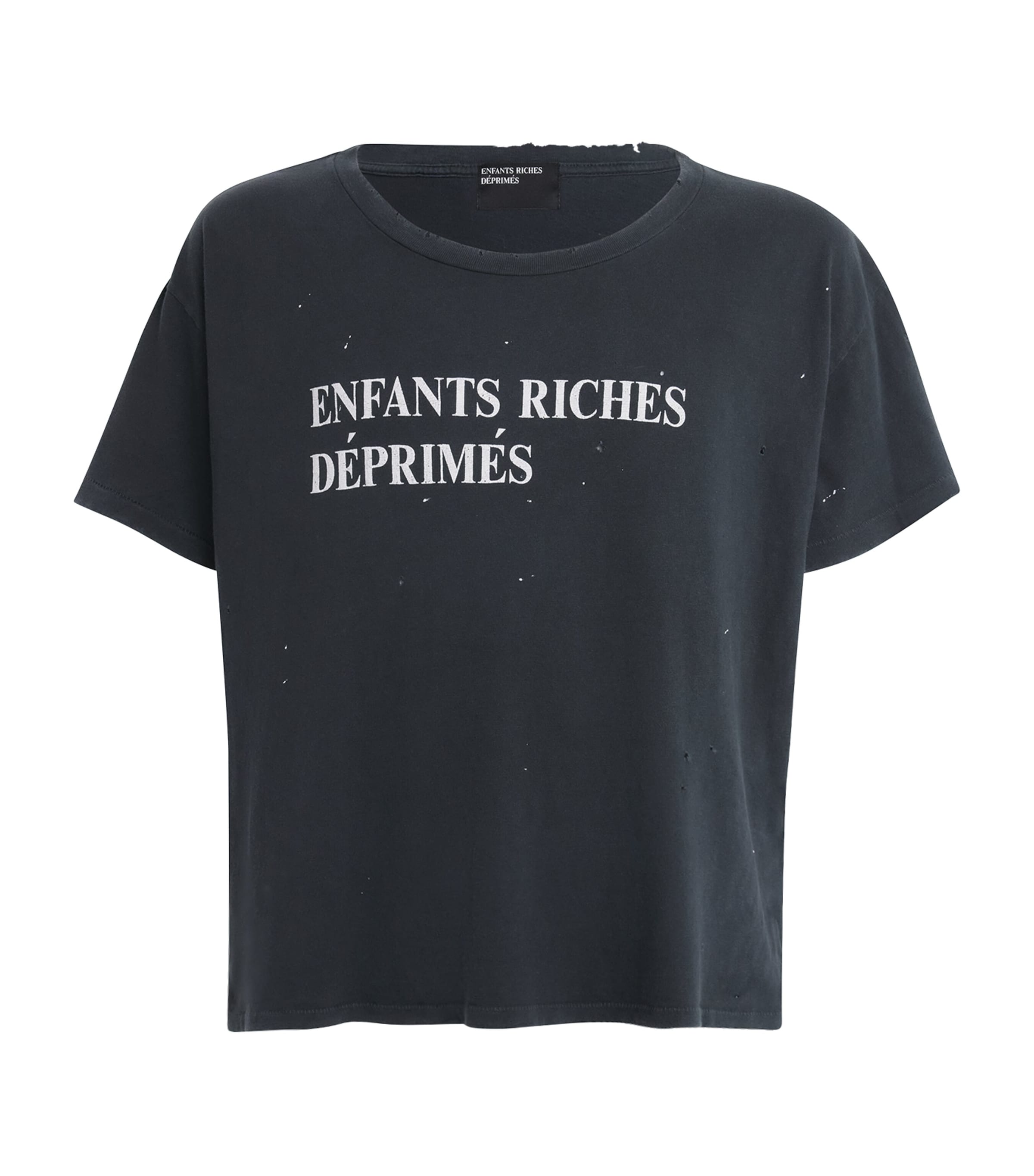 Enfants Riches Déprimés Cotton Distressed Logo T-Shirt