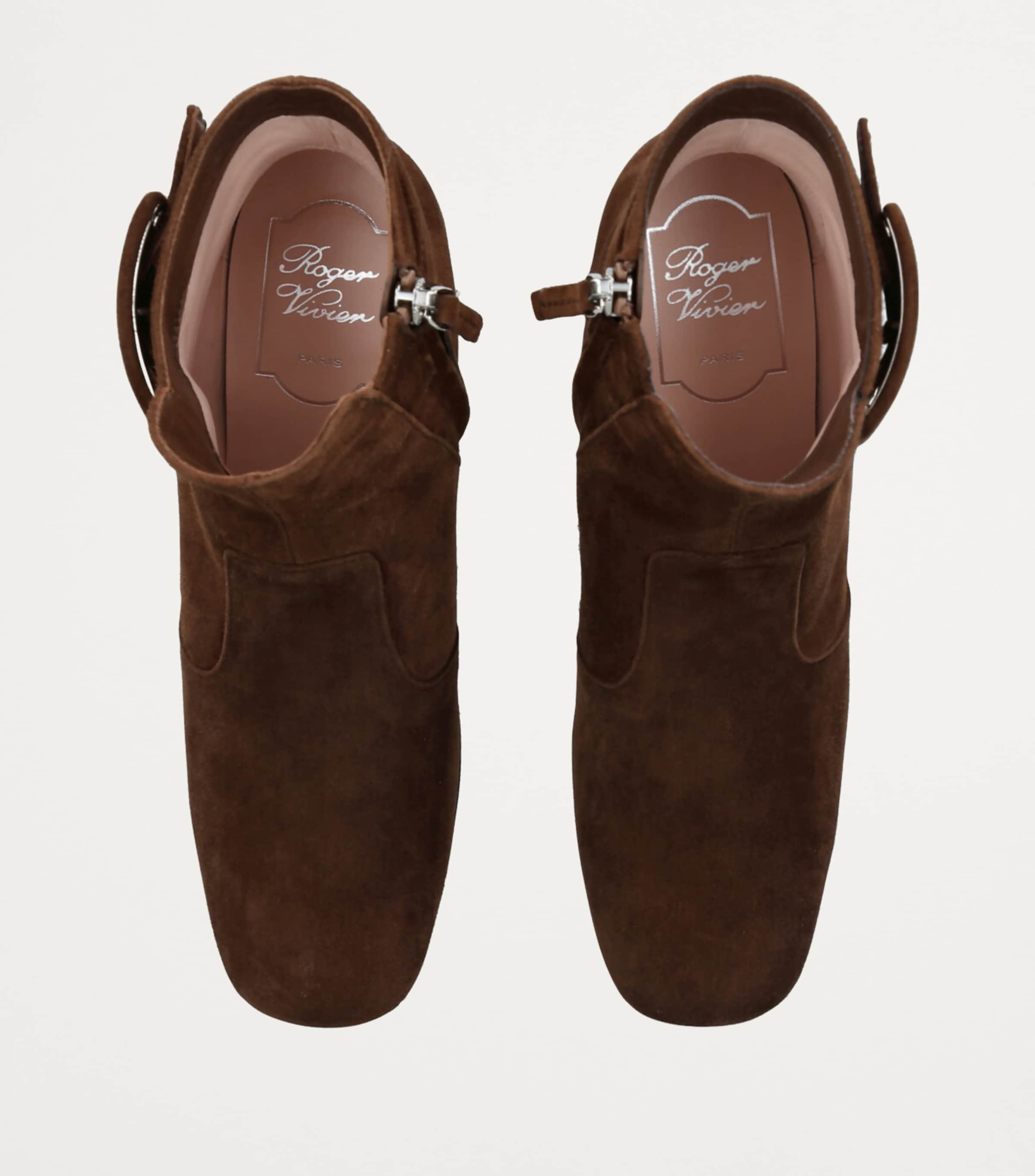 Suede Très Vivier Polly Ankle Boots 45 BROWN Image 4