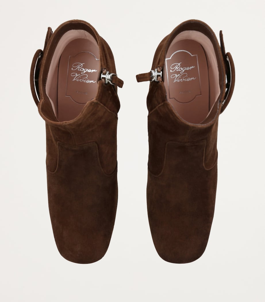 Suede Très Vivier Polly Ankle Boots 45 BROWN Image 4