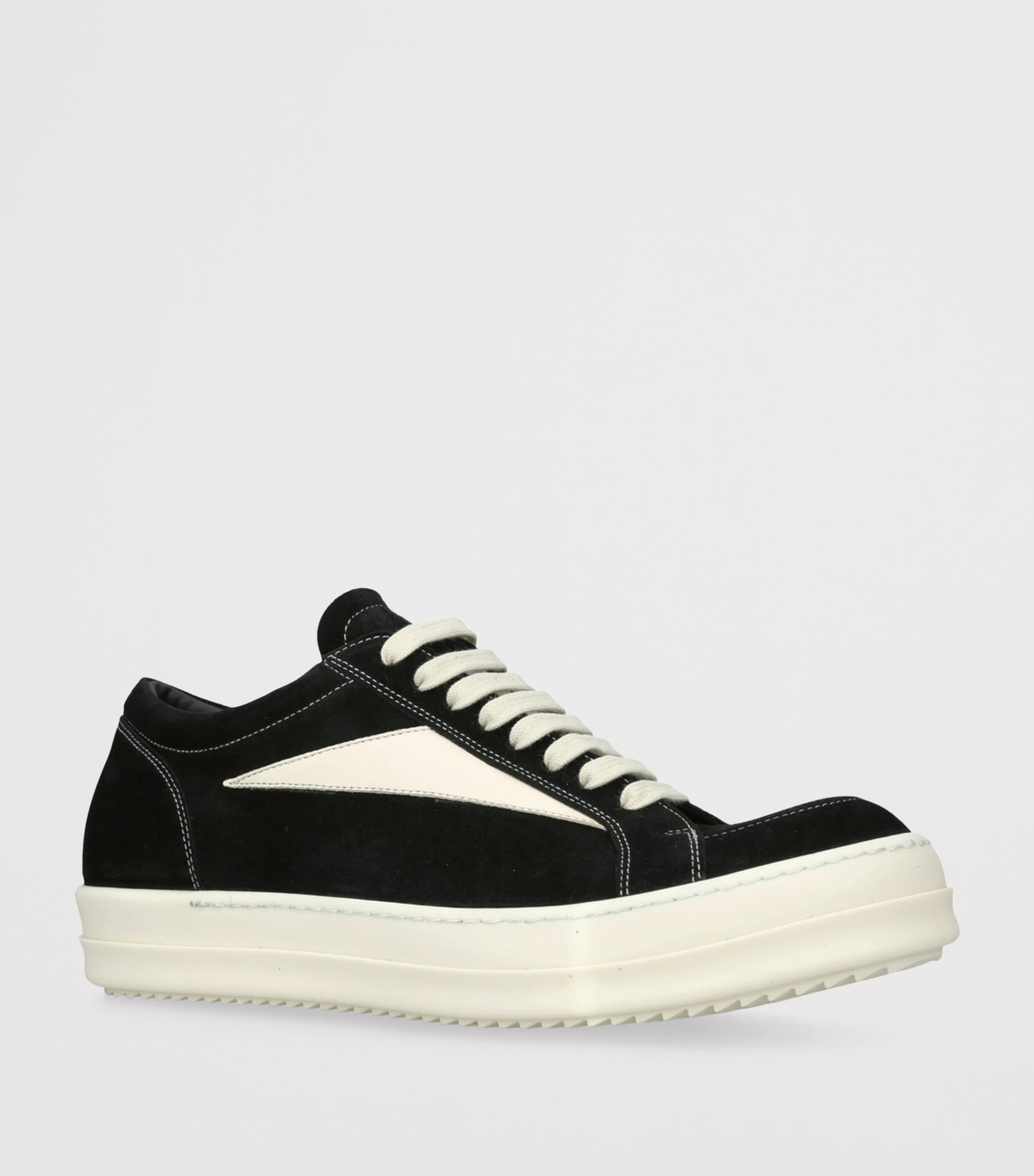 Rick Owens Suede Vintage Sneakers Black Image 3