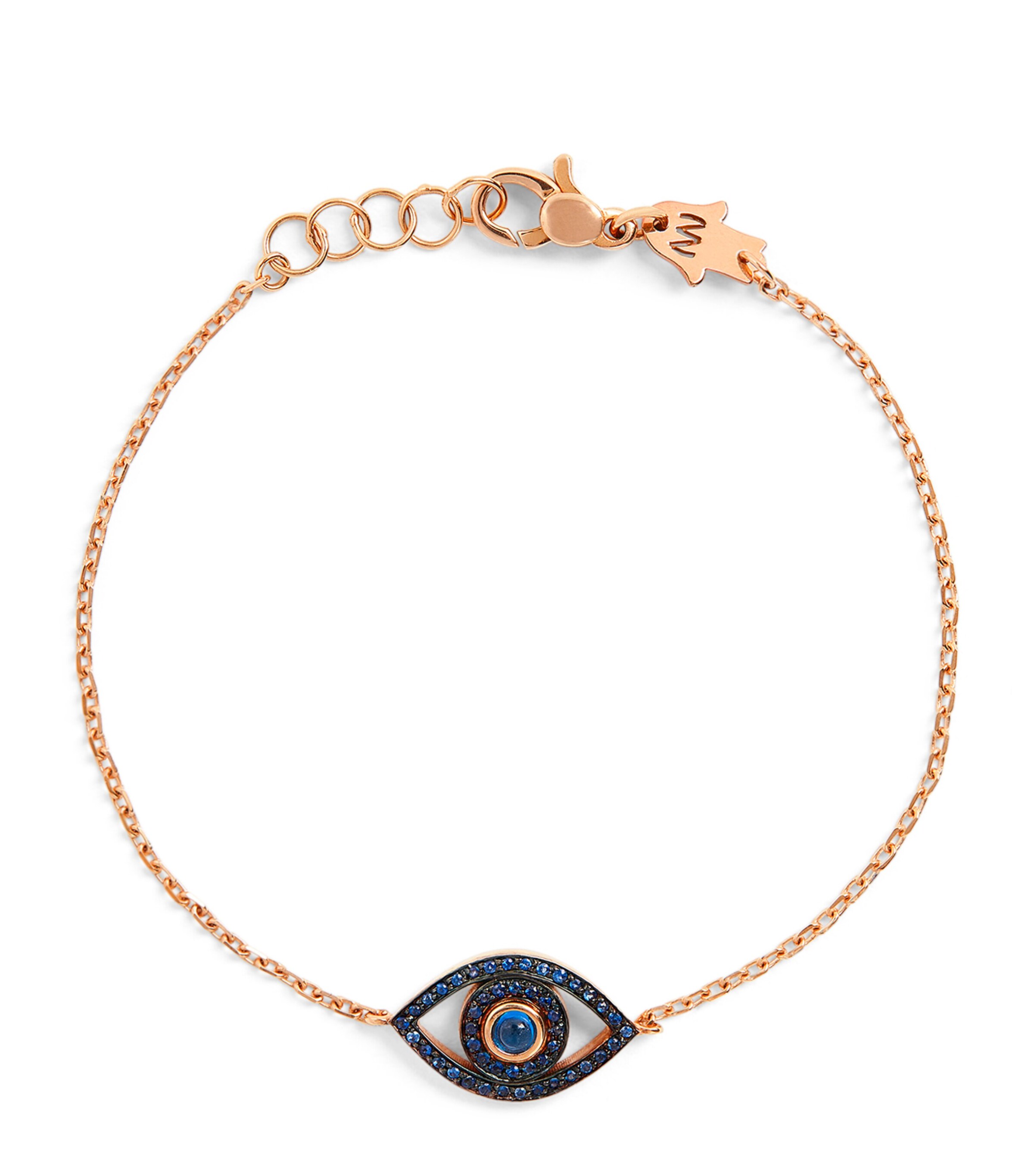 Netali Nissim Rose Gold and Blue Sapphire Mini Eye Bracelet Rose Gold Image 1