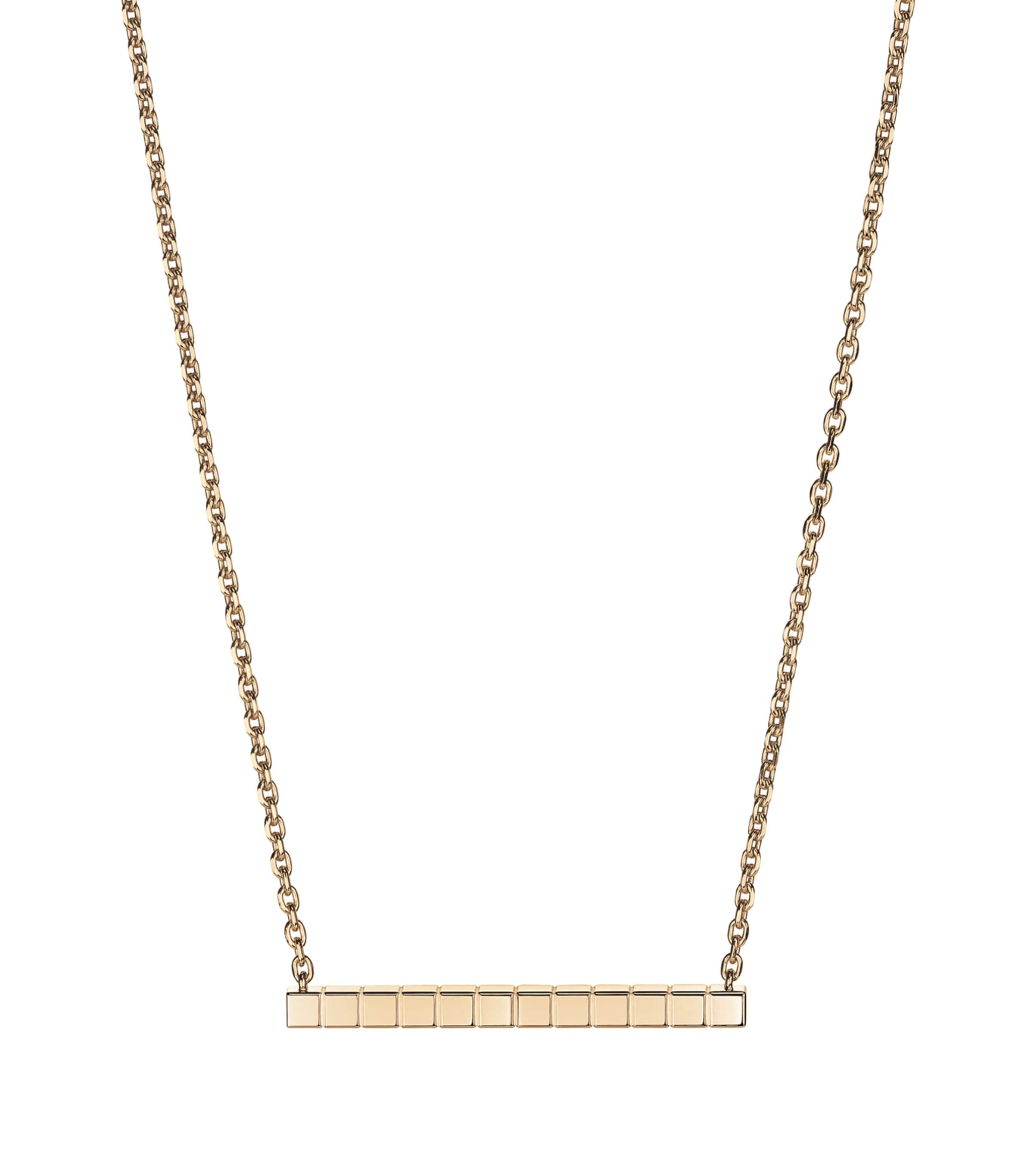 Rose Gold and Diamond Ice Cube Necklace 18K ROSE GOLD Image 3