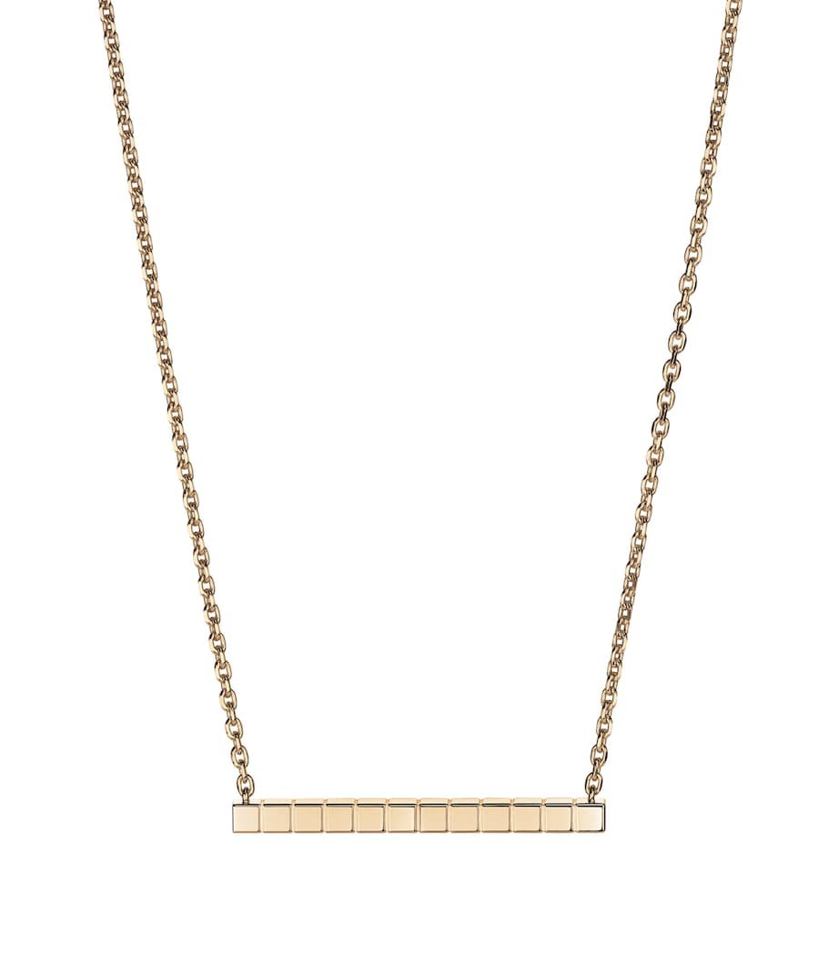 Rose Gold and Diamond Ice Cube Necklace 18K ROSE GOLD Image 3