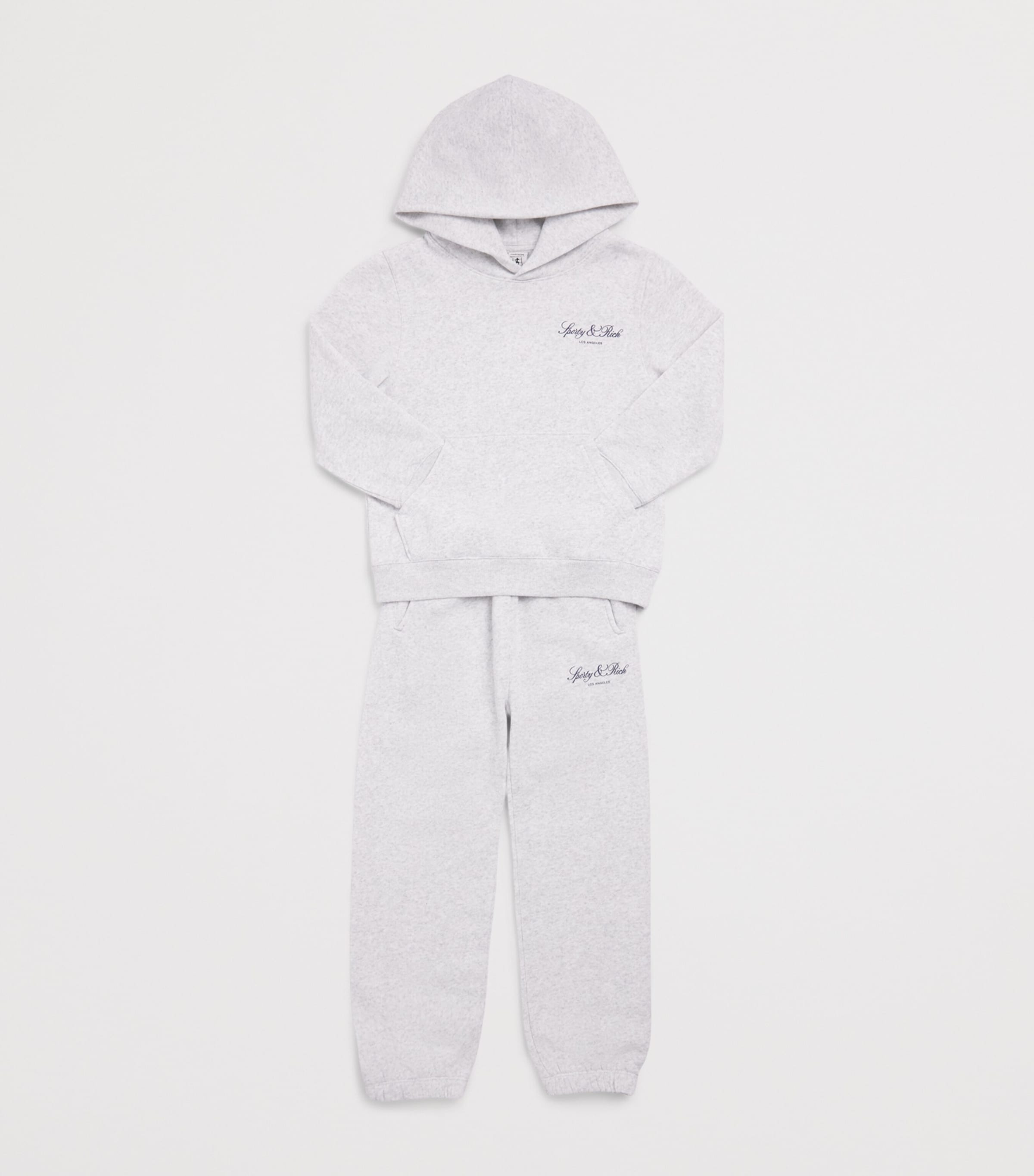 SPORTY & RICH KIDS Vendome Sweatpants (2-14 Years) Heather Gray/navy Image 3