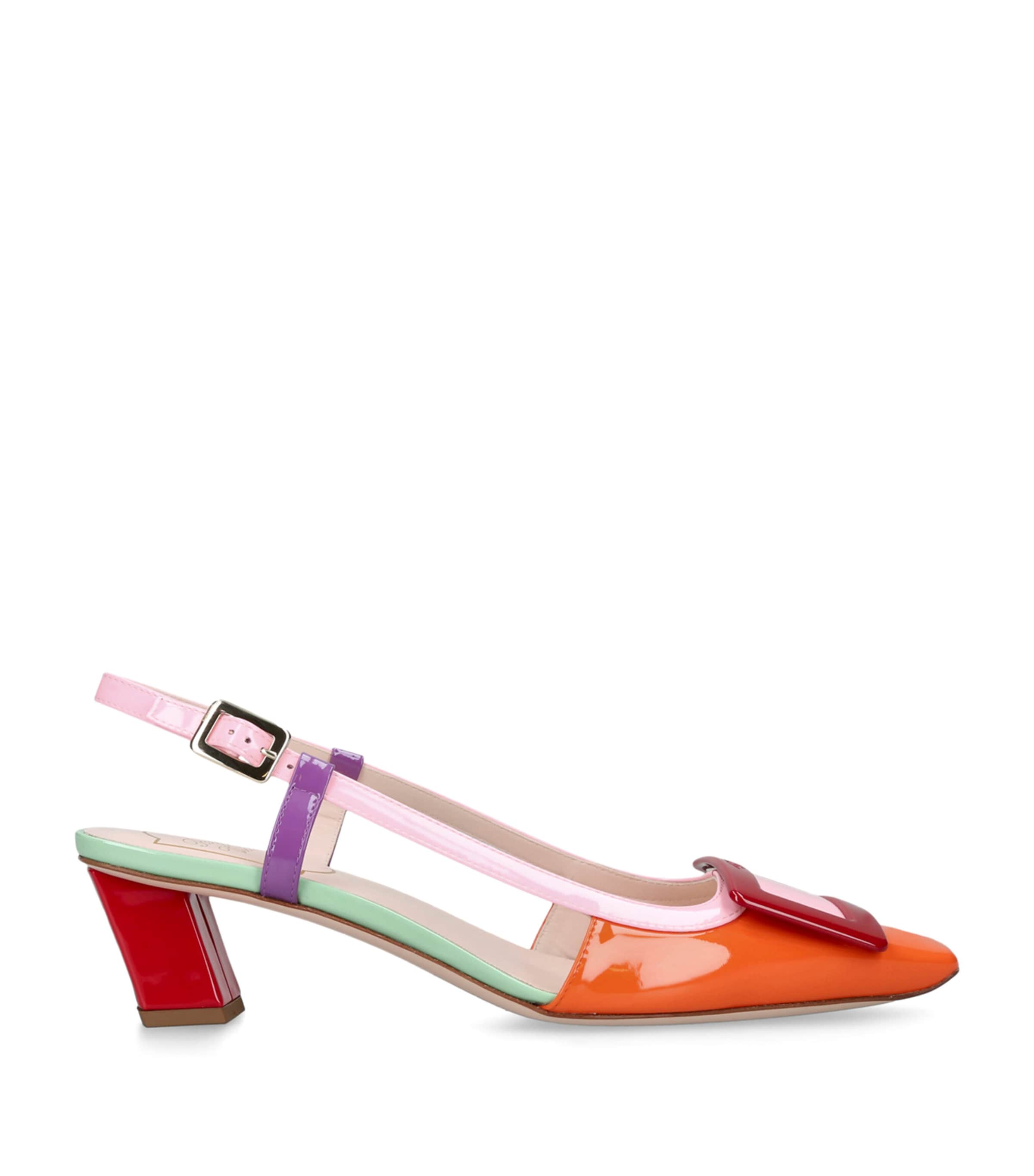 Roger Vivier Patent Leather Belle Vivier Slingback Pumps 45 Mult/other Image 1
